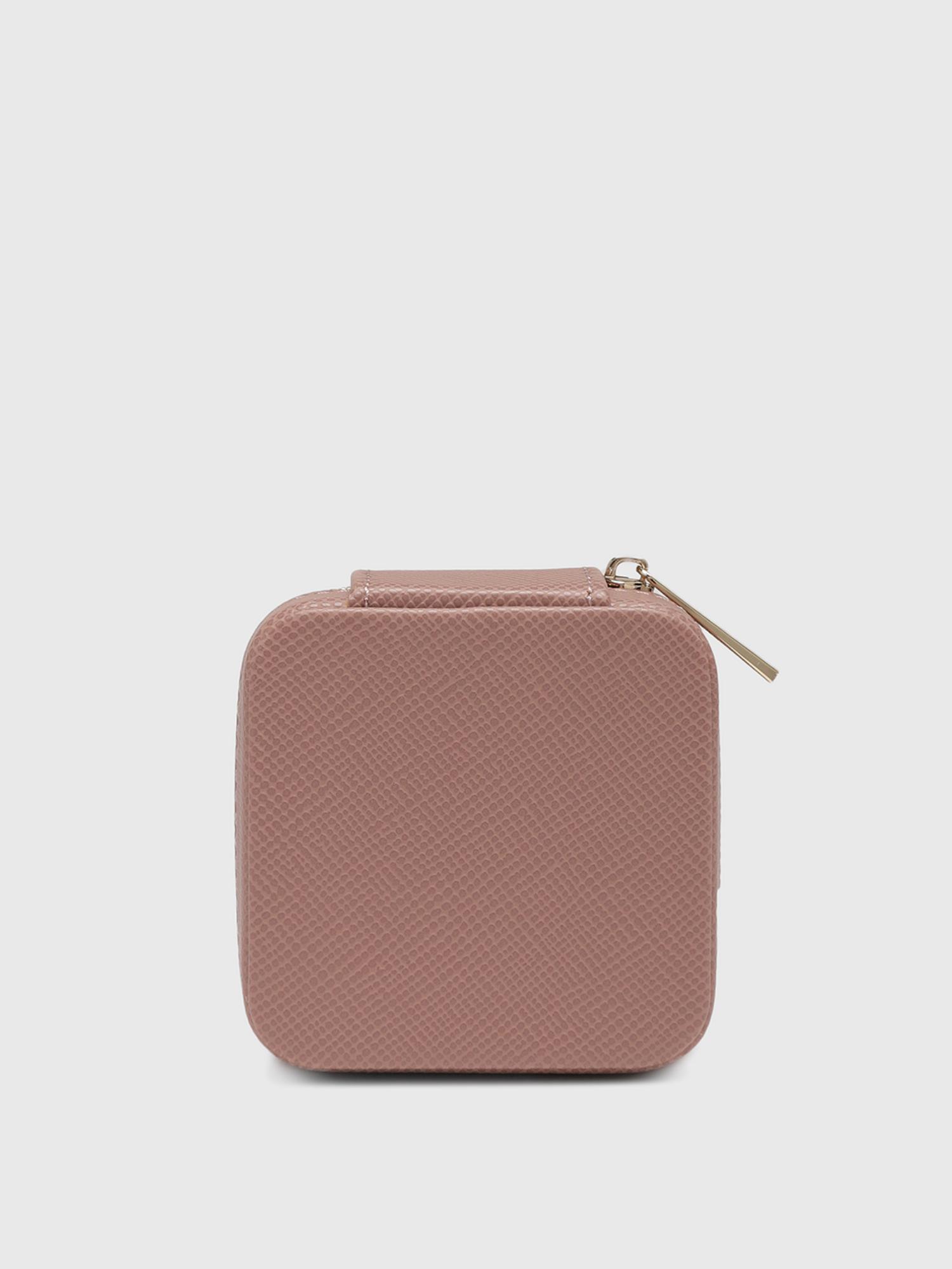 Women Textured Powder Jewellery Pouch - Pink (S)