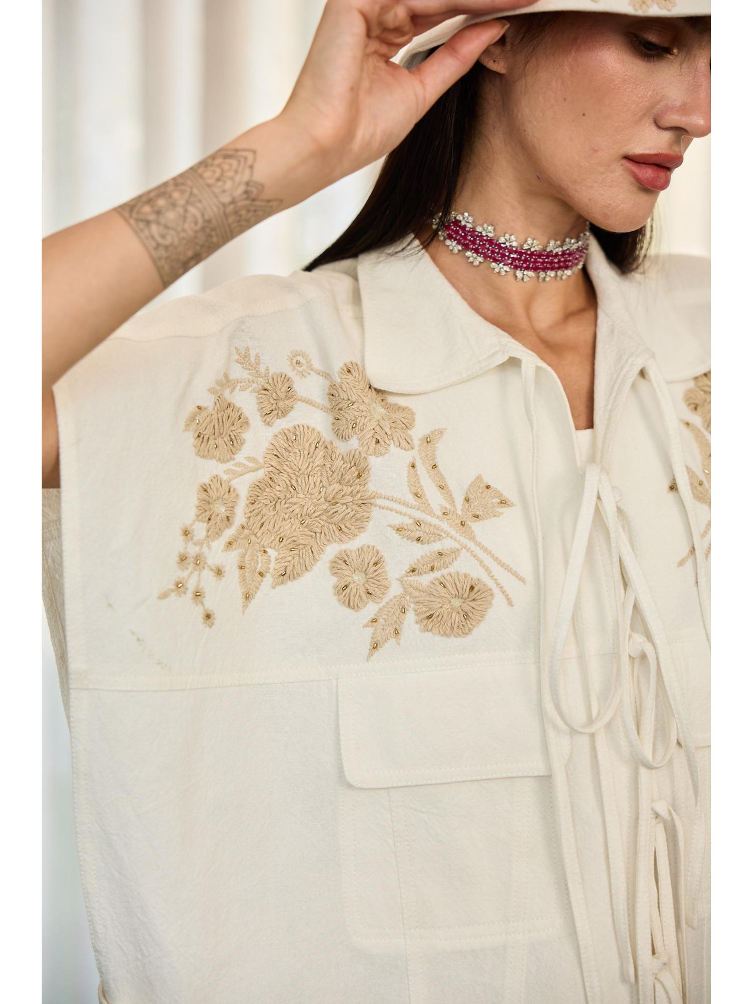 Lestor White Denim Top with Pant