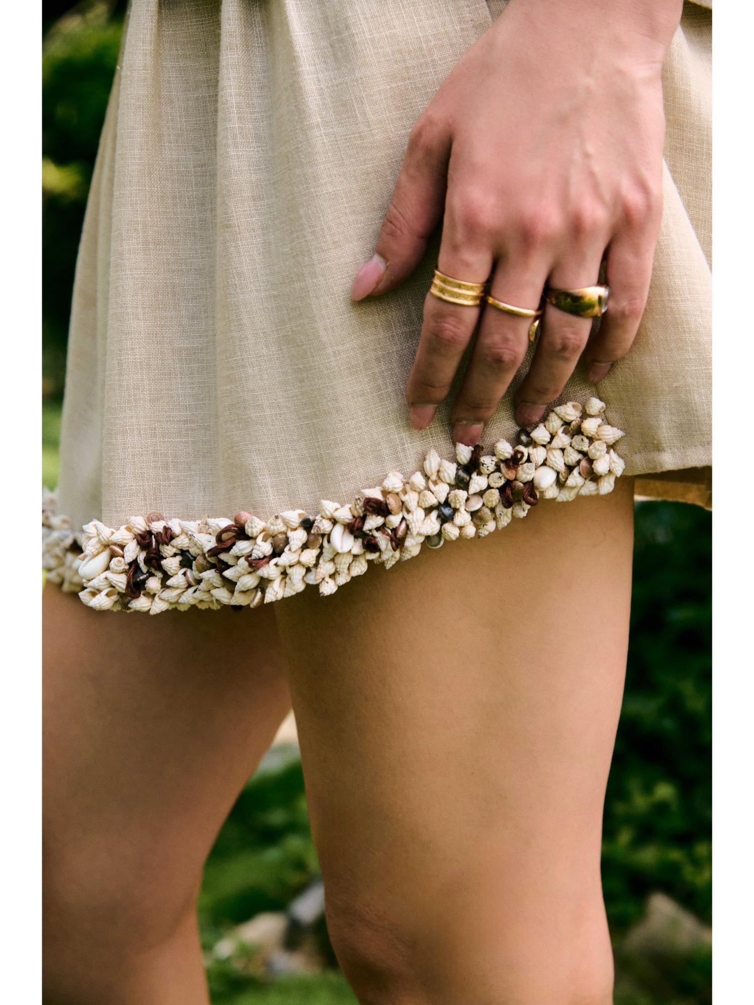 Nikos Beige Shirt with Shorts