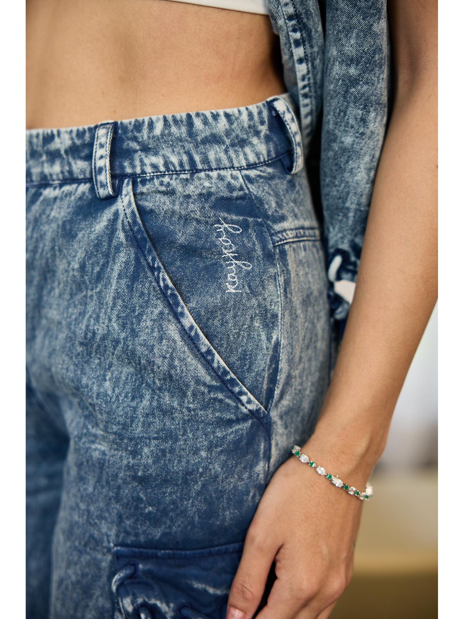 Smoky Blue Denim Top with Pant