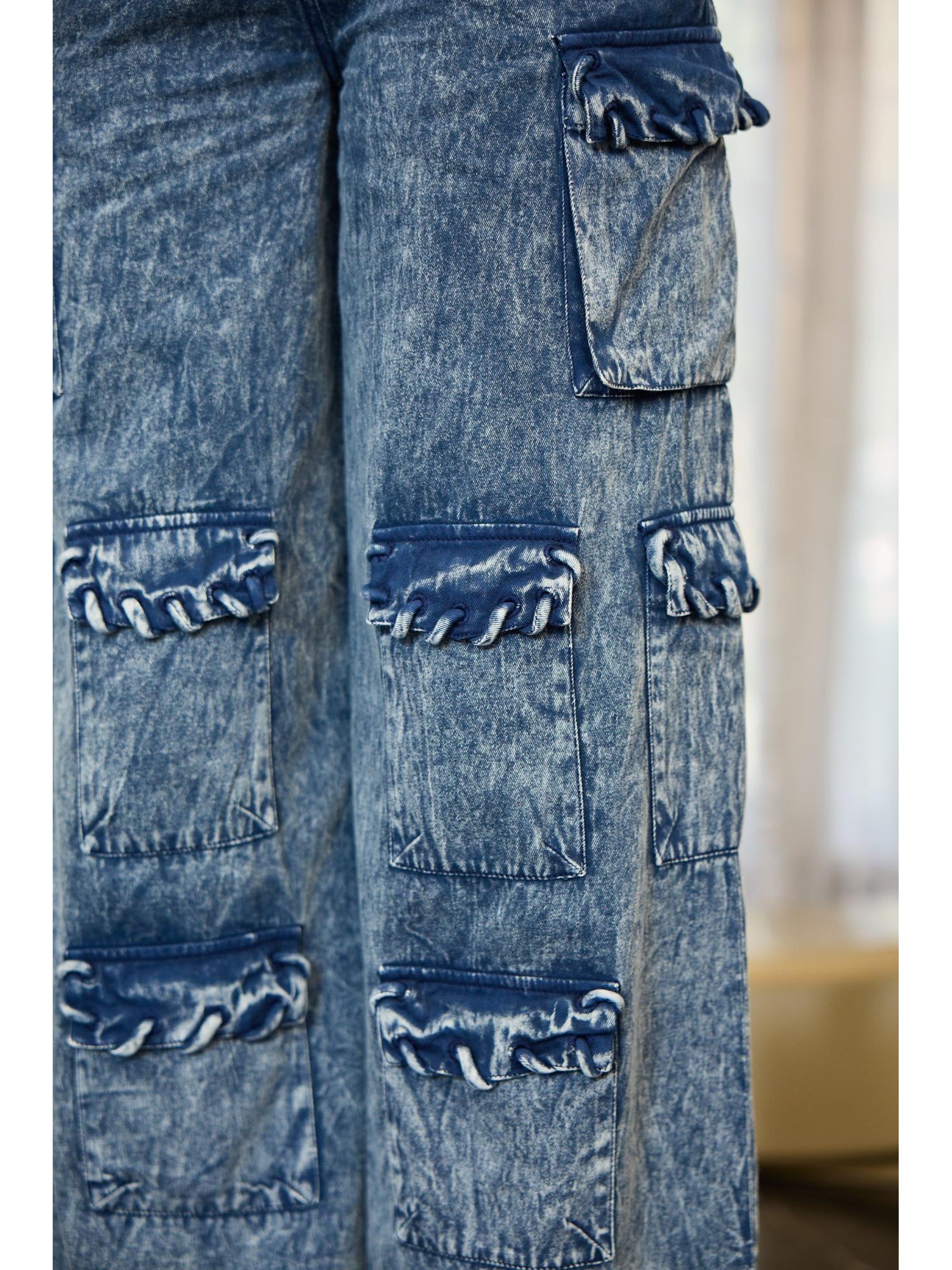 Smoky Blue Denim Top with Pant