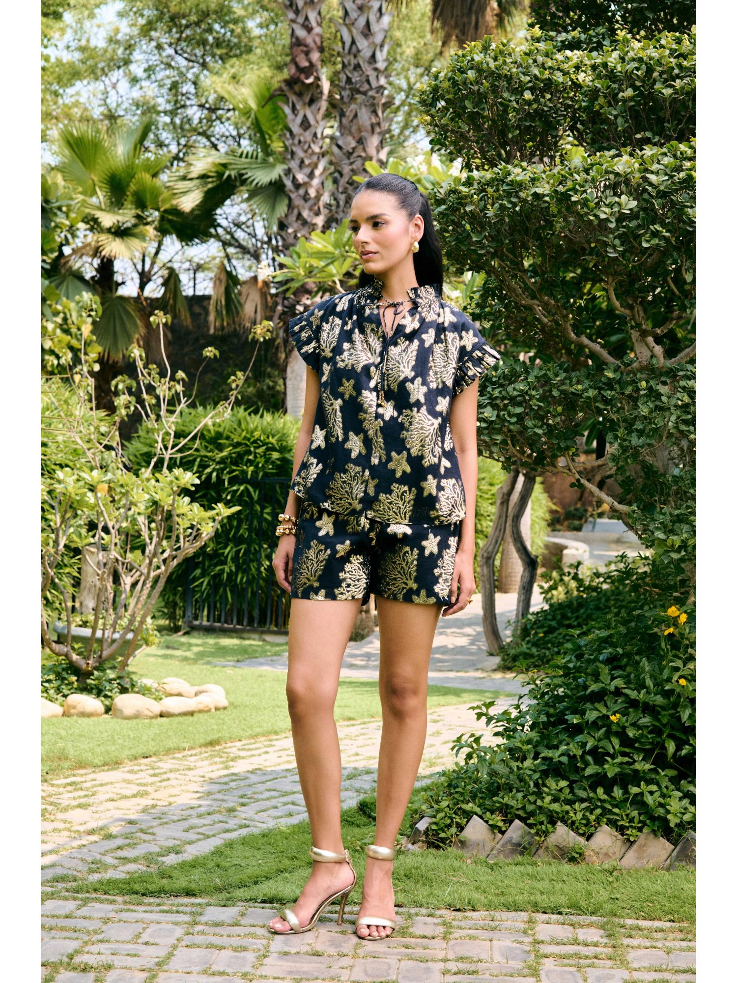 Voliana Black Top with Pant