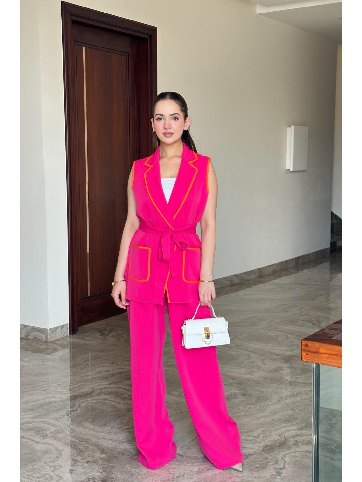 Pink Zina Blazer and Pant