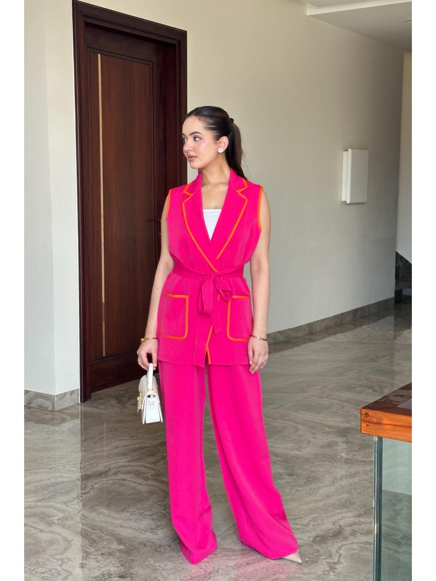 Pink Zina Blazer and Pant