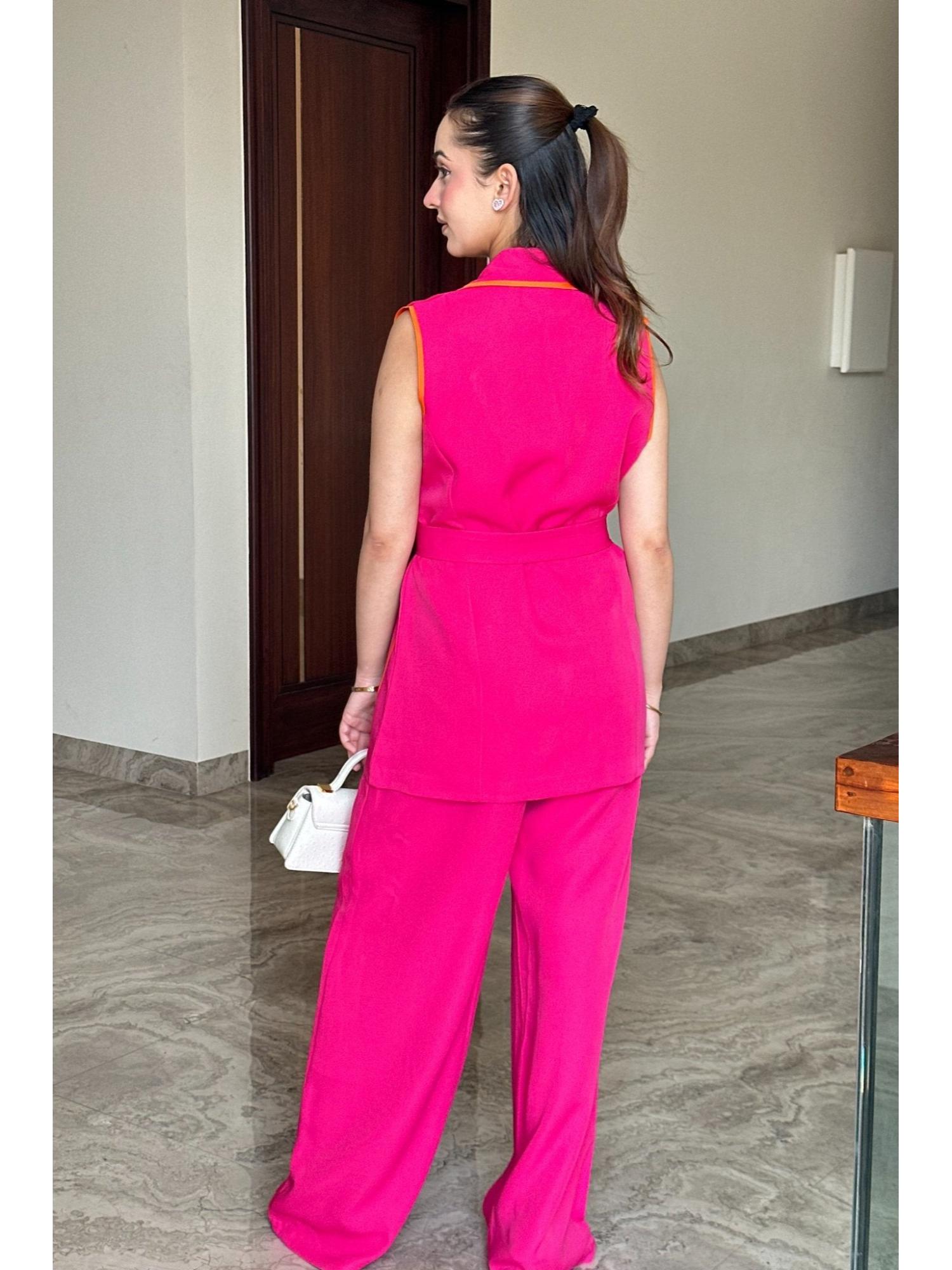 Pink Zina Blazer and Pant
