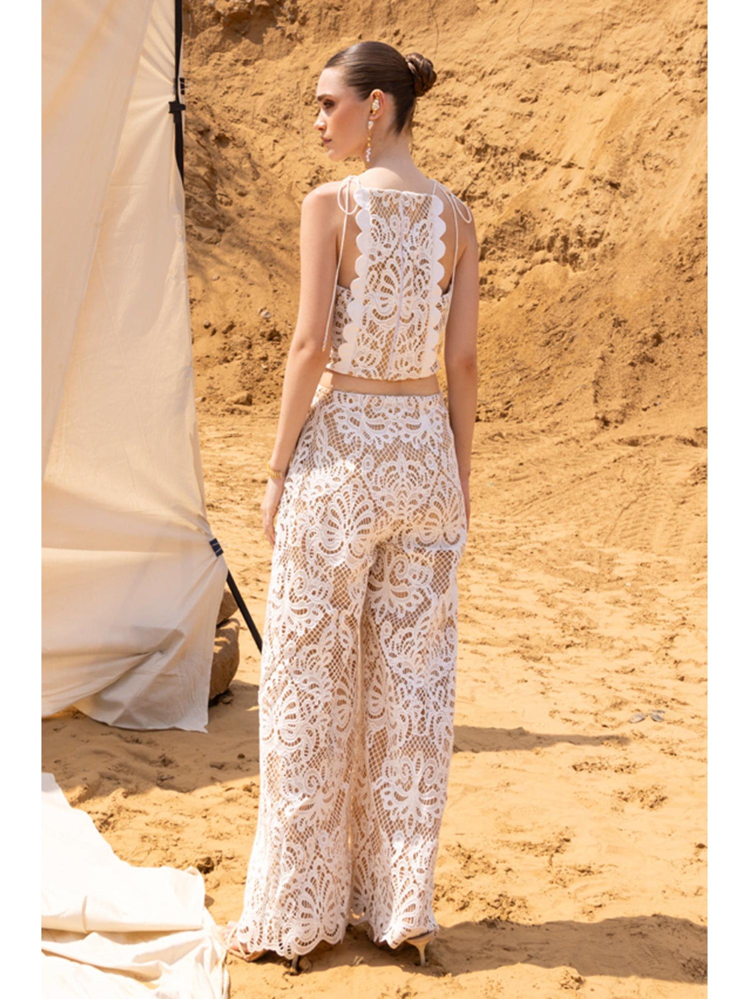 Bianca White Lace Top and Pant