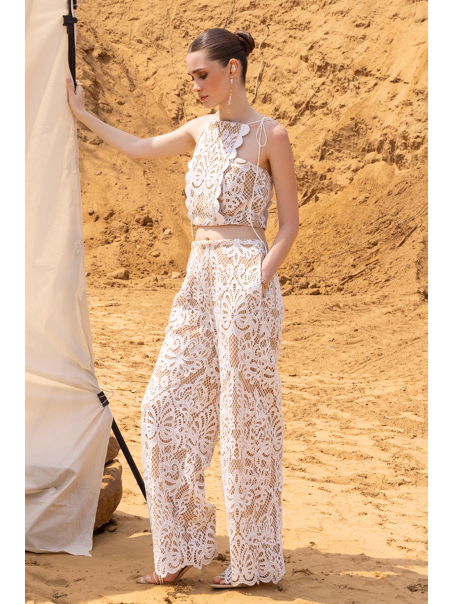 Bianca White Lace Top and Pant