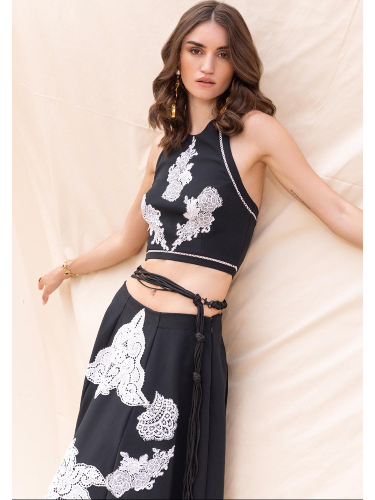 Raven Black Top and Pant