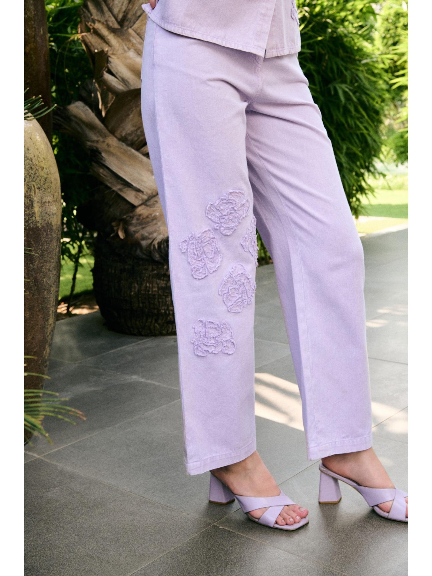 Blayze Lavender Embroidered Shirt with Pant