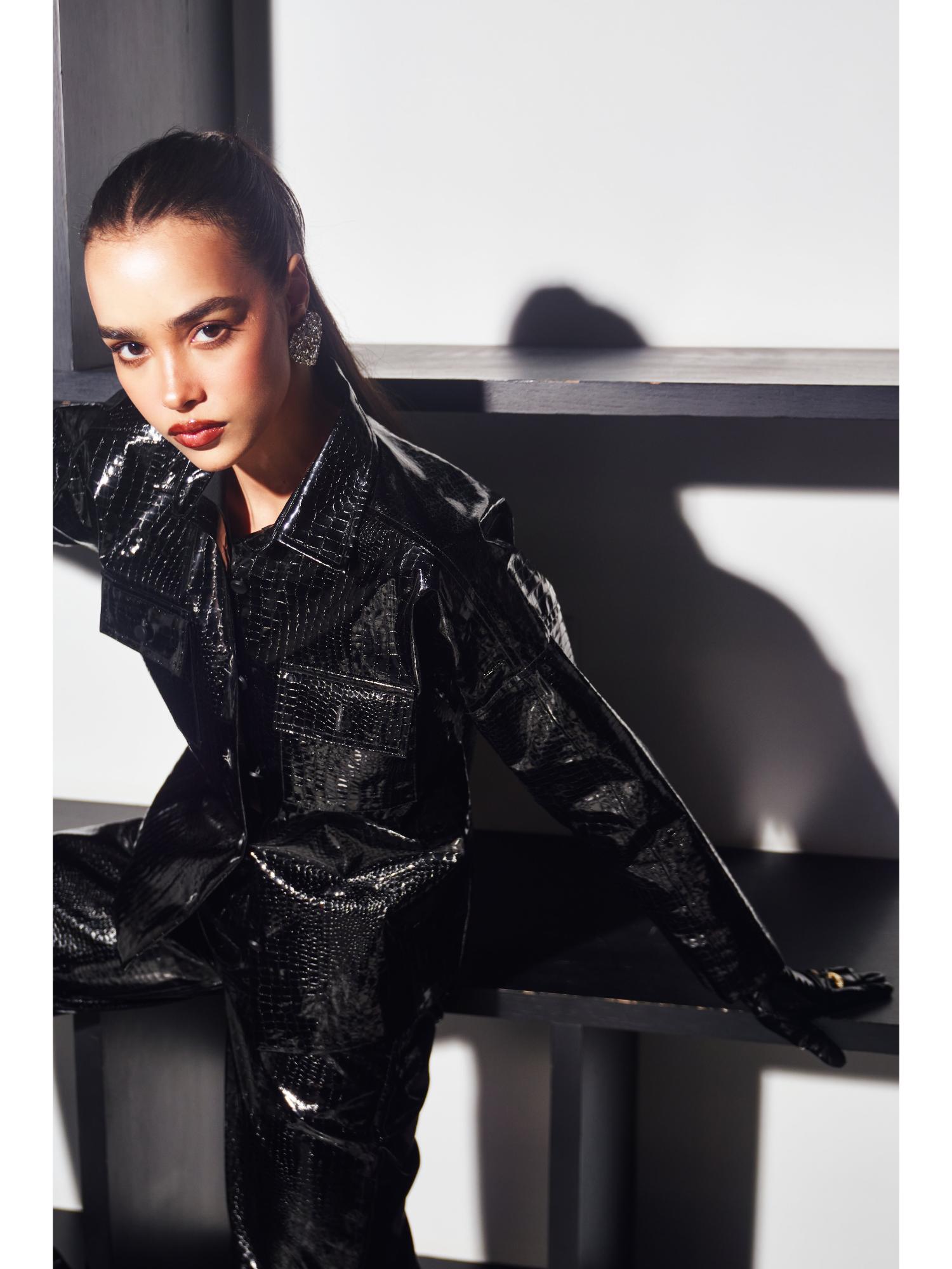 Elodie Black Shirt with Pant