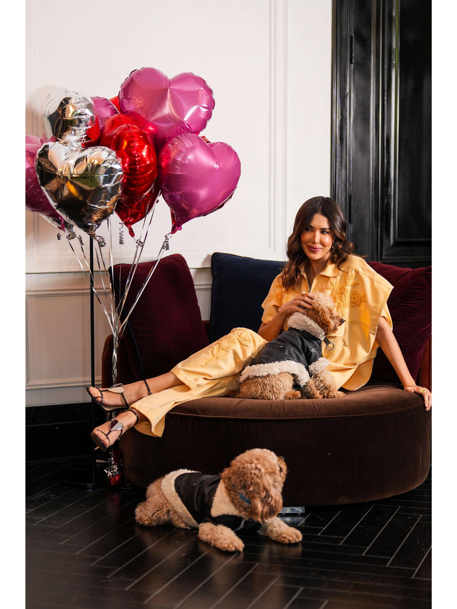Mirela Denim Yellow Top with Pant