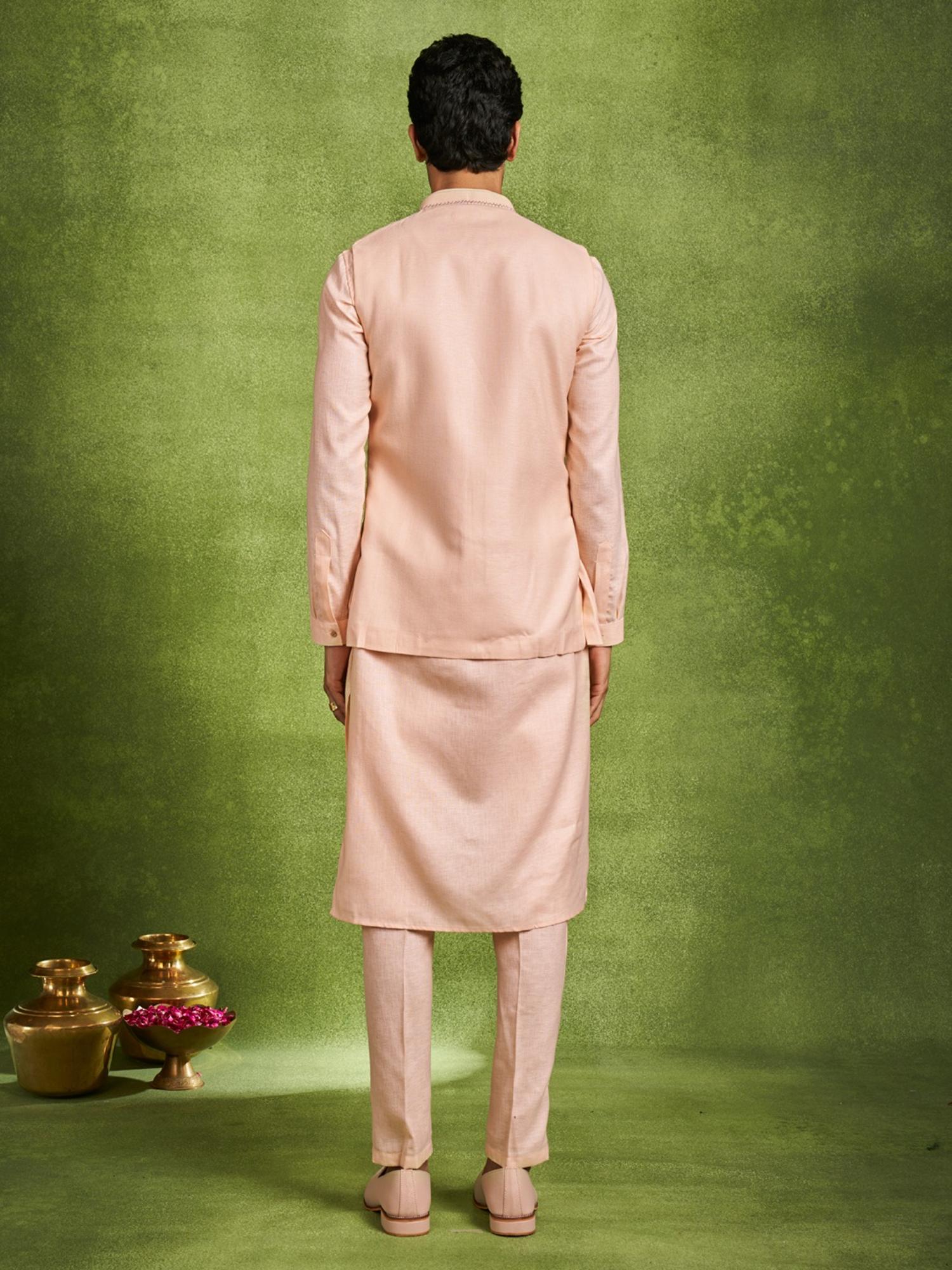Twilight Peach Kurta with Pant and Jacket
