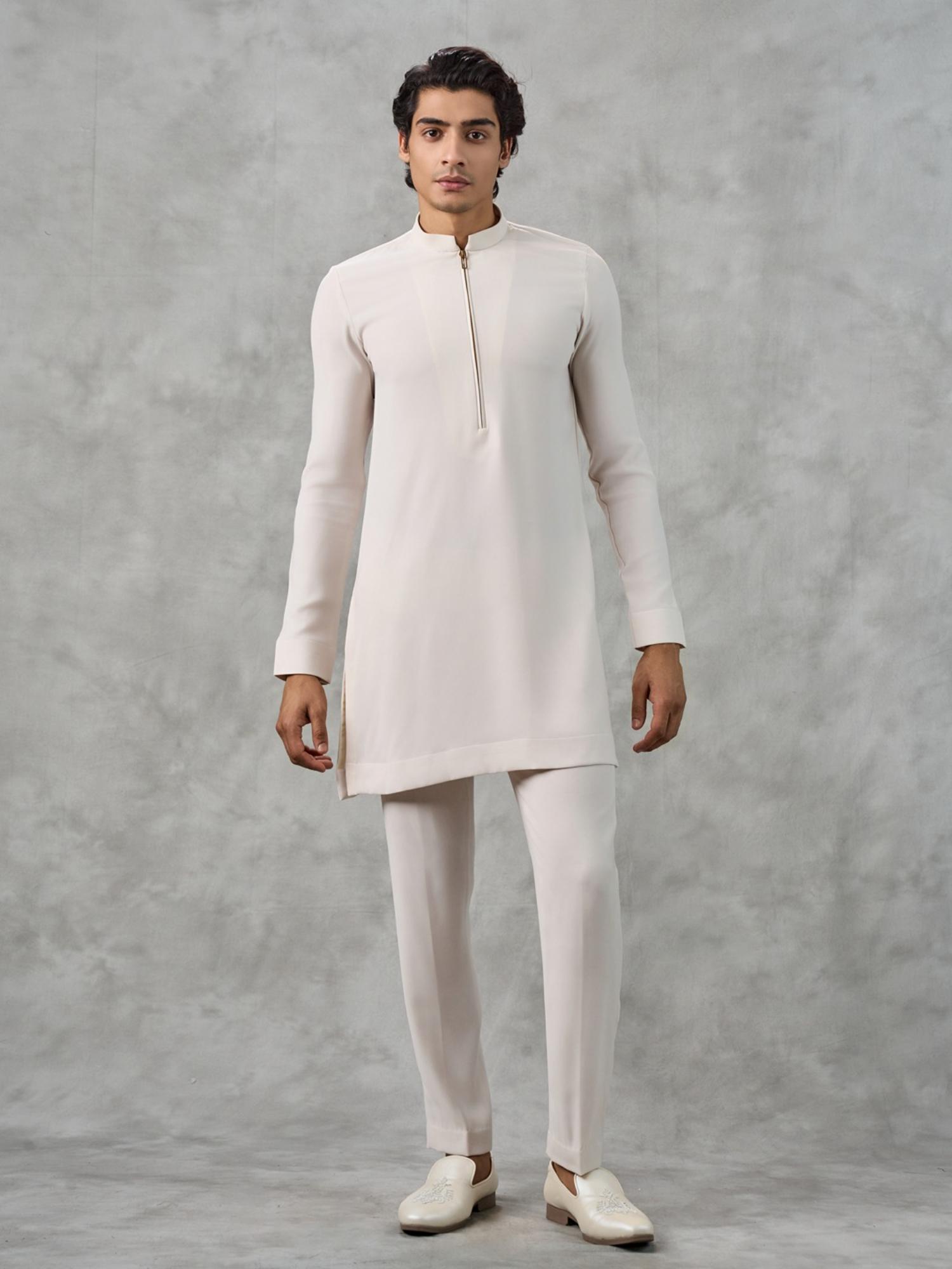 Royal Cream Kurta with Trouser and Jacket
