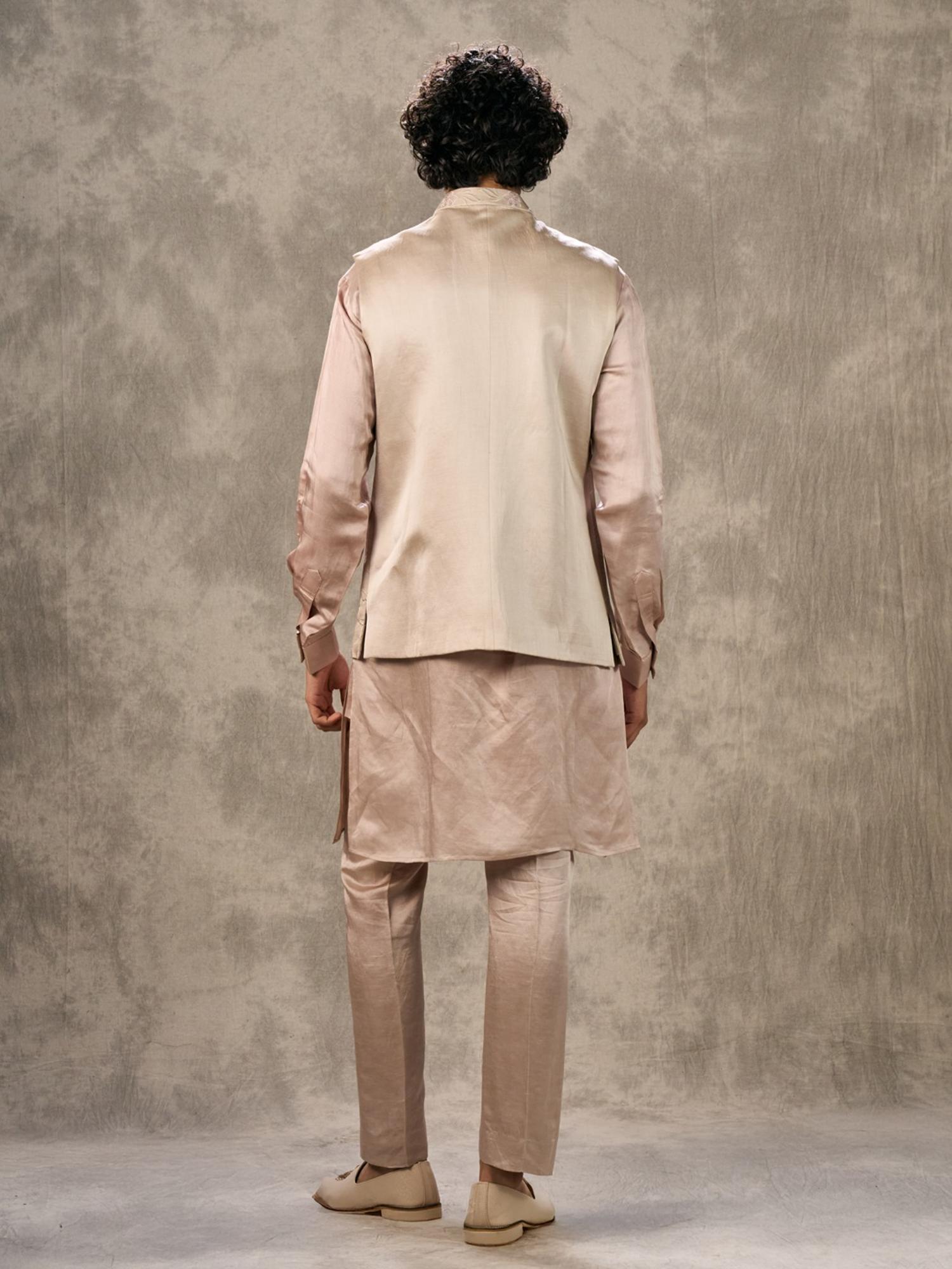 Sculptured Elegance Kurta with Pant and Jacket
