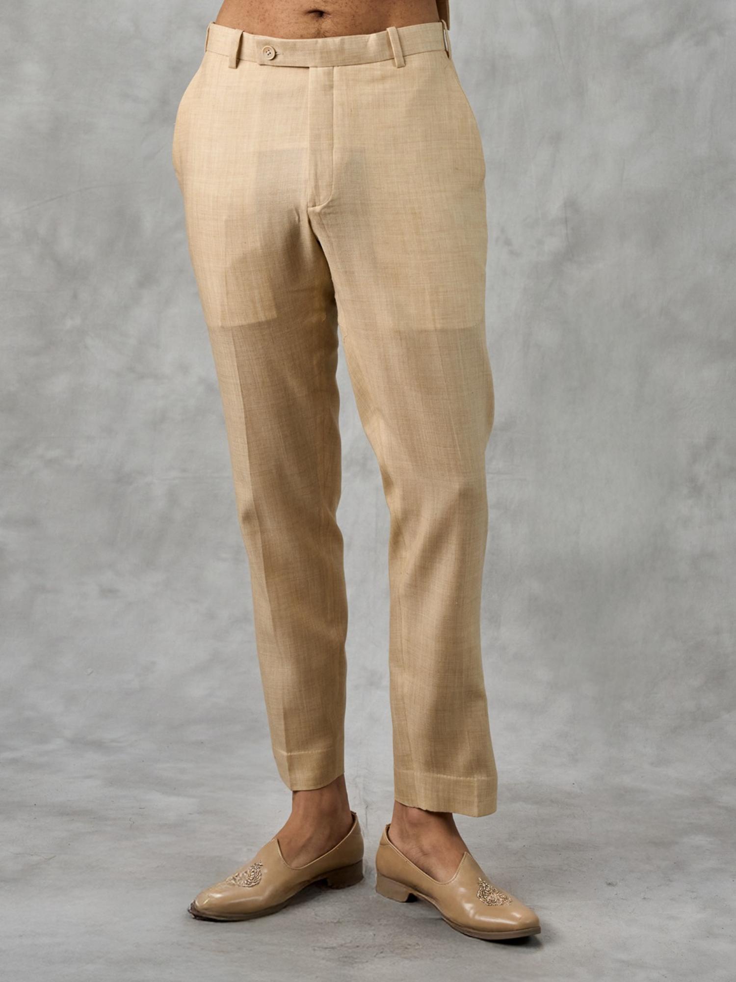 Elegant Beige Georgette Kurta with Trouser and Jacket