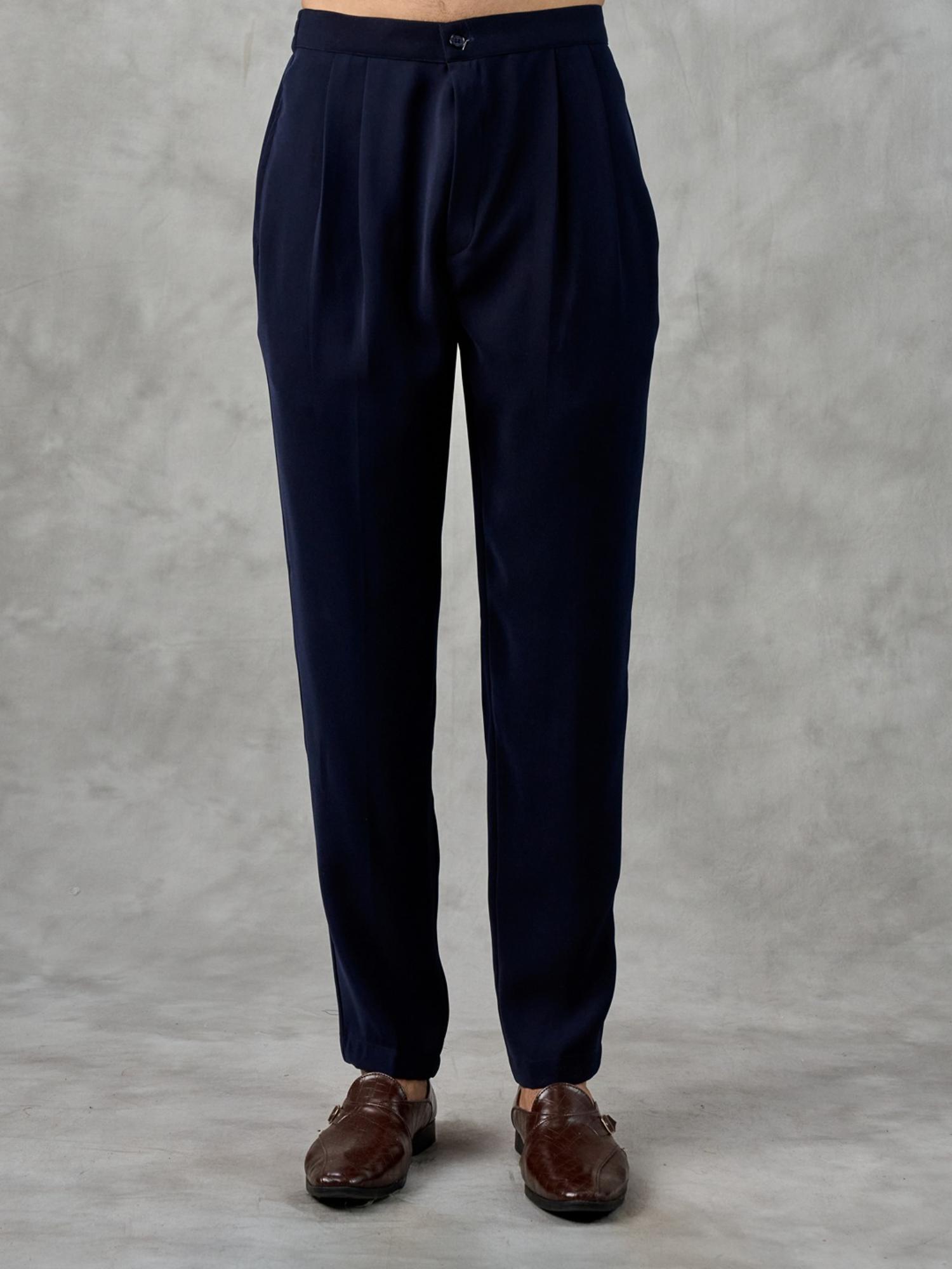 Navy Blue Elegance Kurta with Pant and Jacket