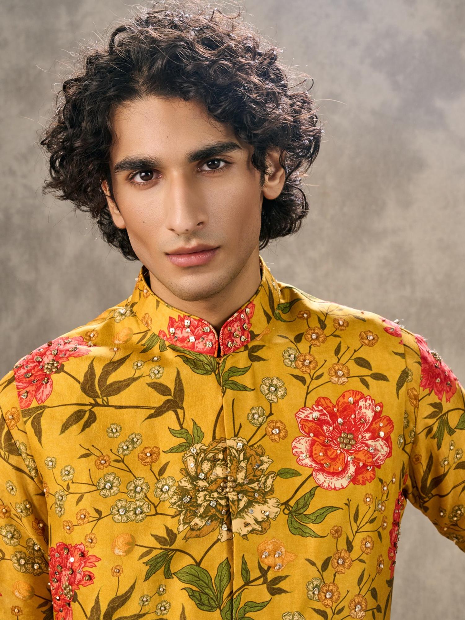 Sunshine Elegance Kurta with Trouser and Jacket