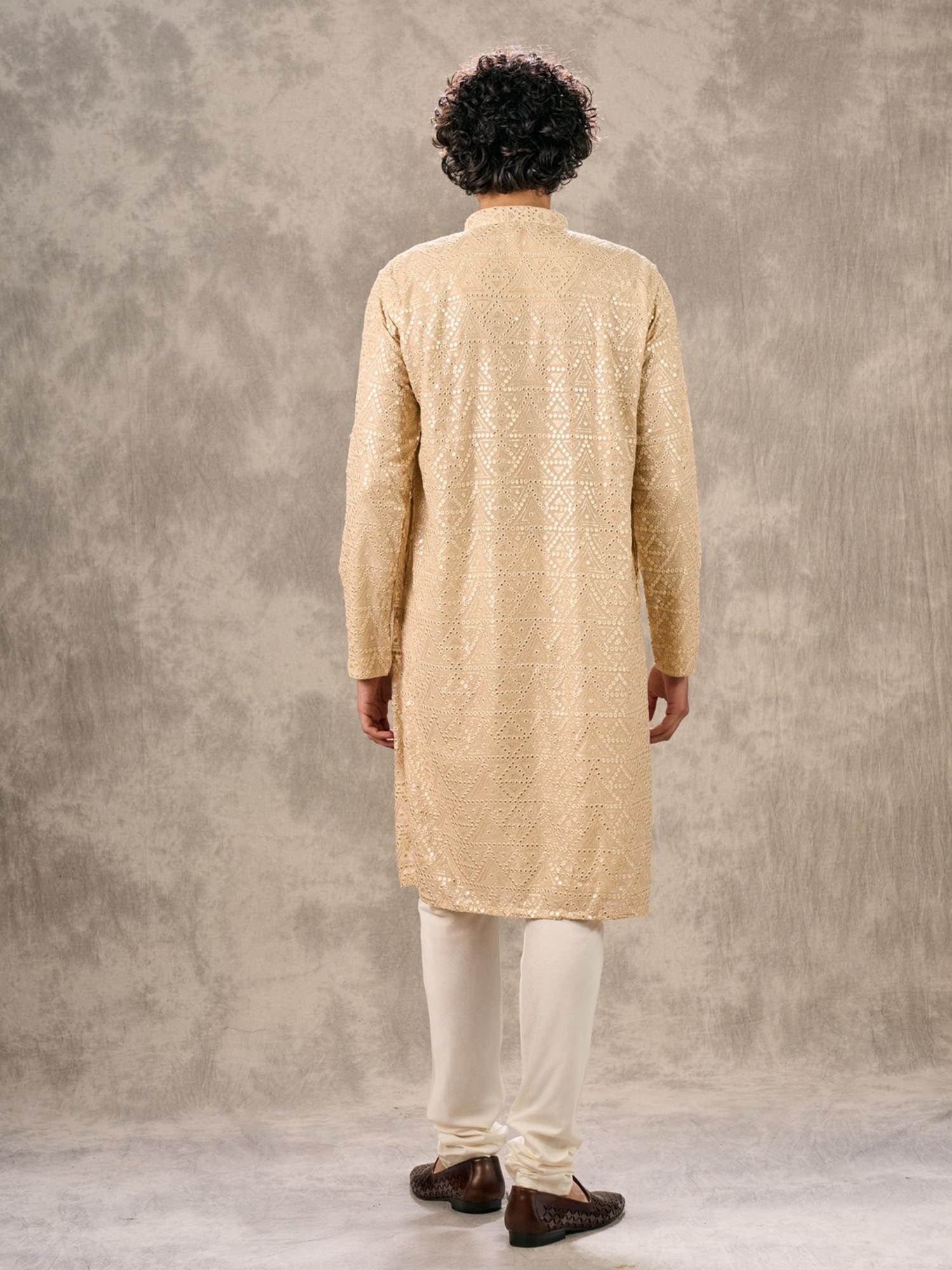 Regal Beige Georgette Kurta with Churidar
