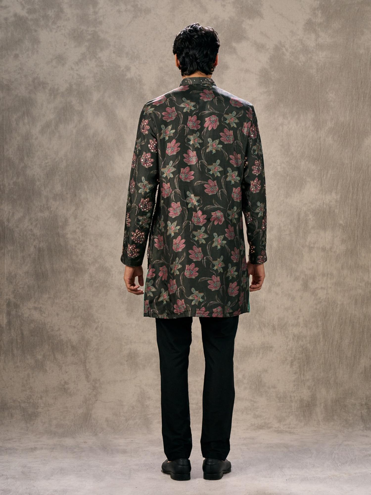 Elegant Dark Grey Kurta with Pant