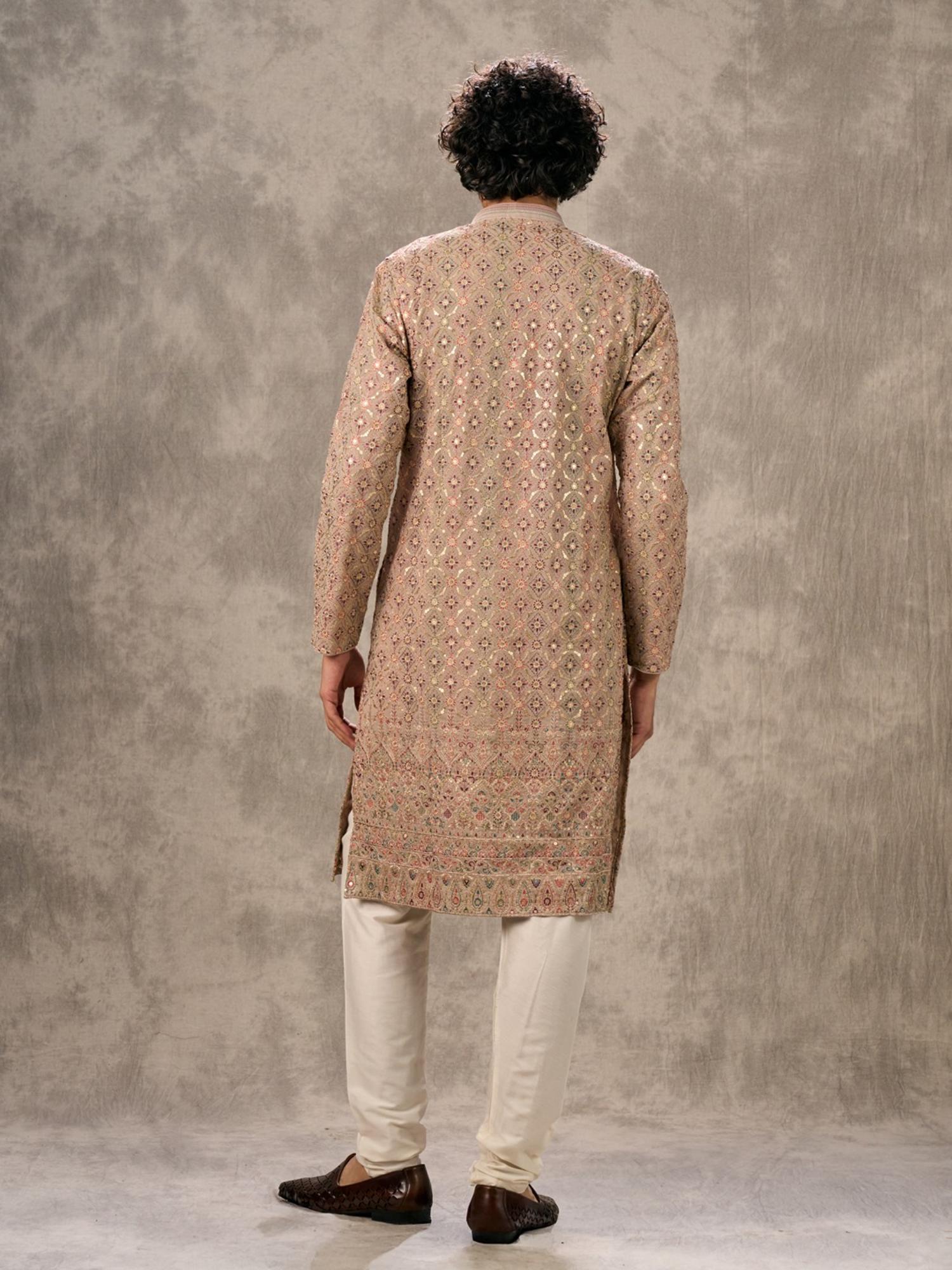 Fawn Georgette Kurta with Churidar