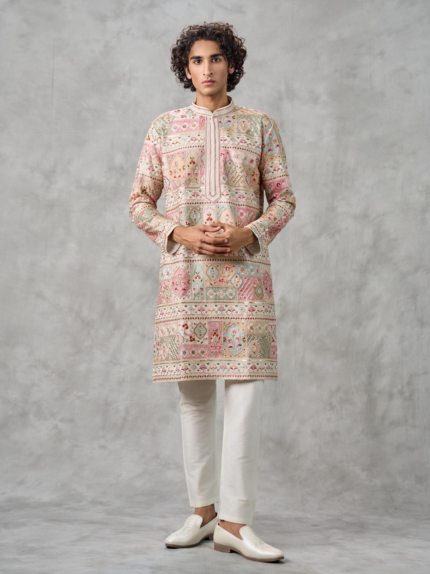 Multi-Color Georgette Elegance Kurta with Pyjama