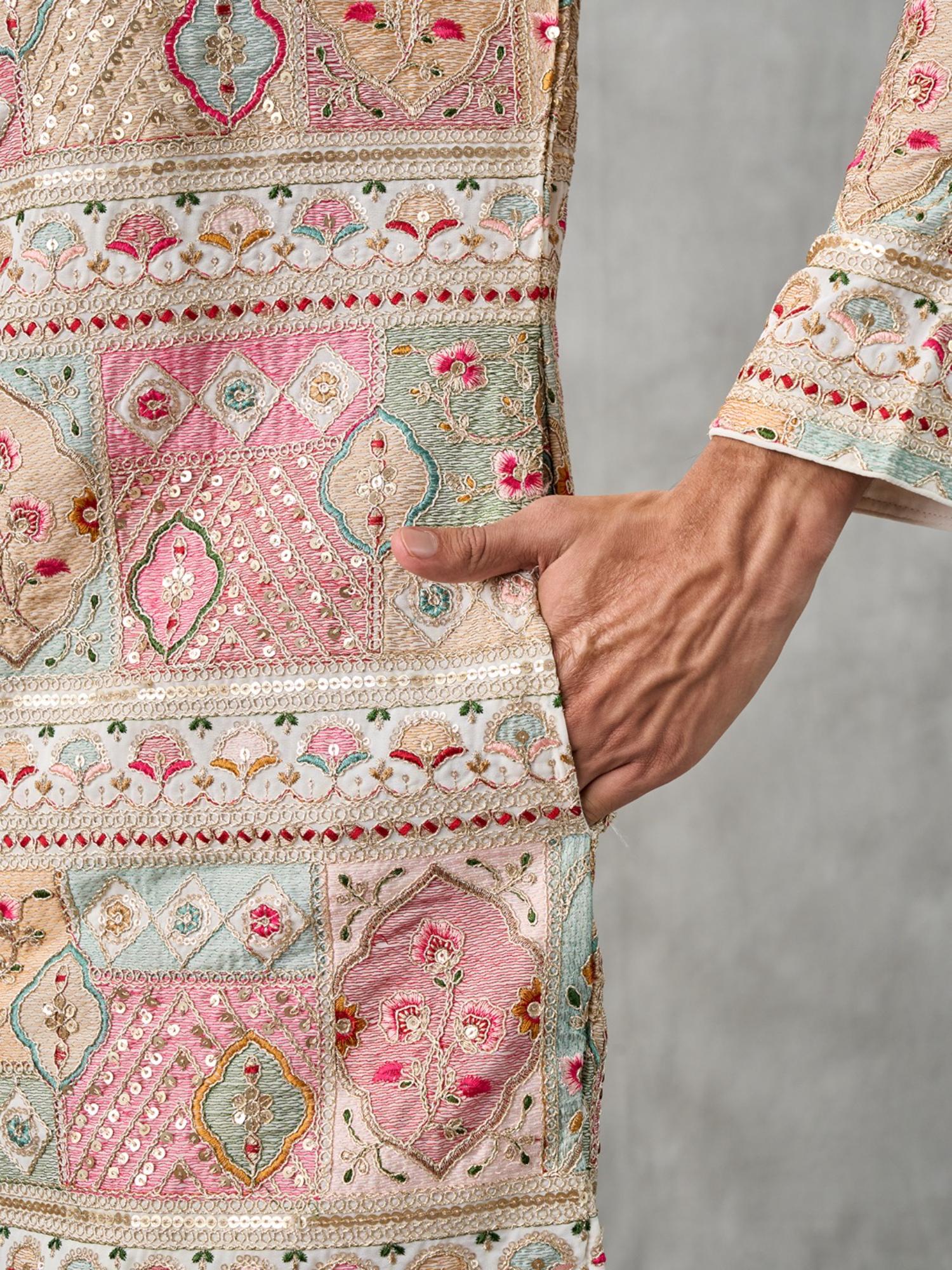 Multi-Color Georgette Elegance Kurta with Pyjama