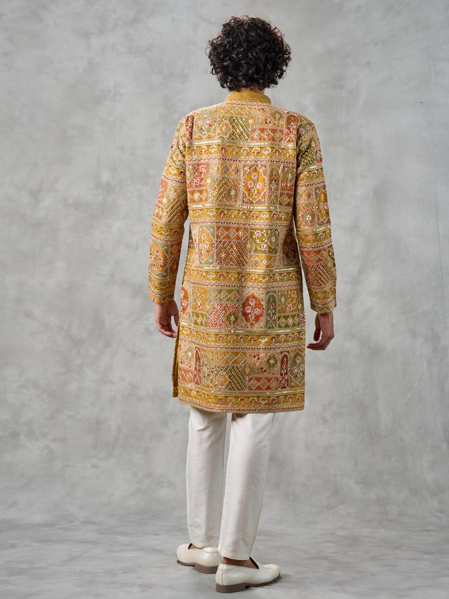 Radiant Mustard Georgette Kurta with Pyjama