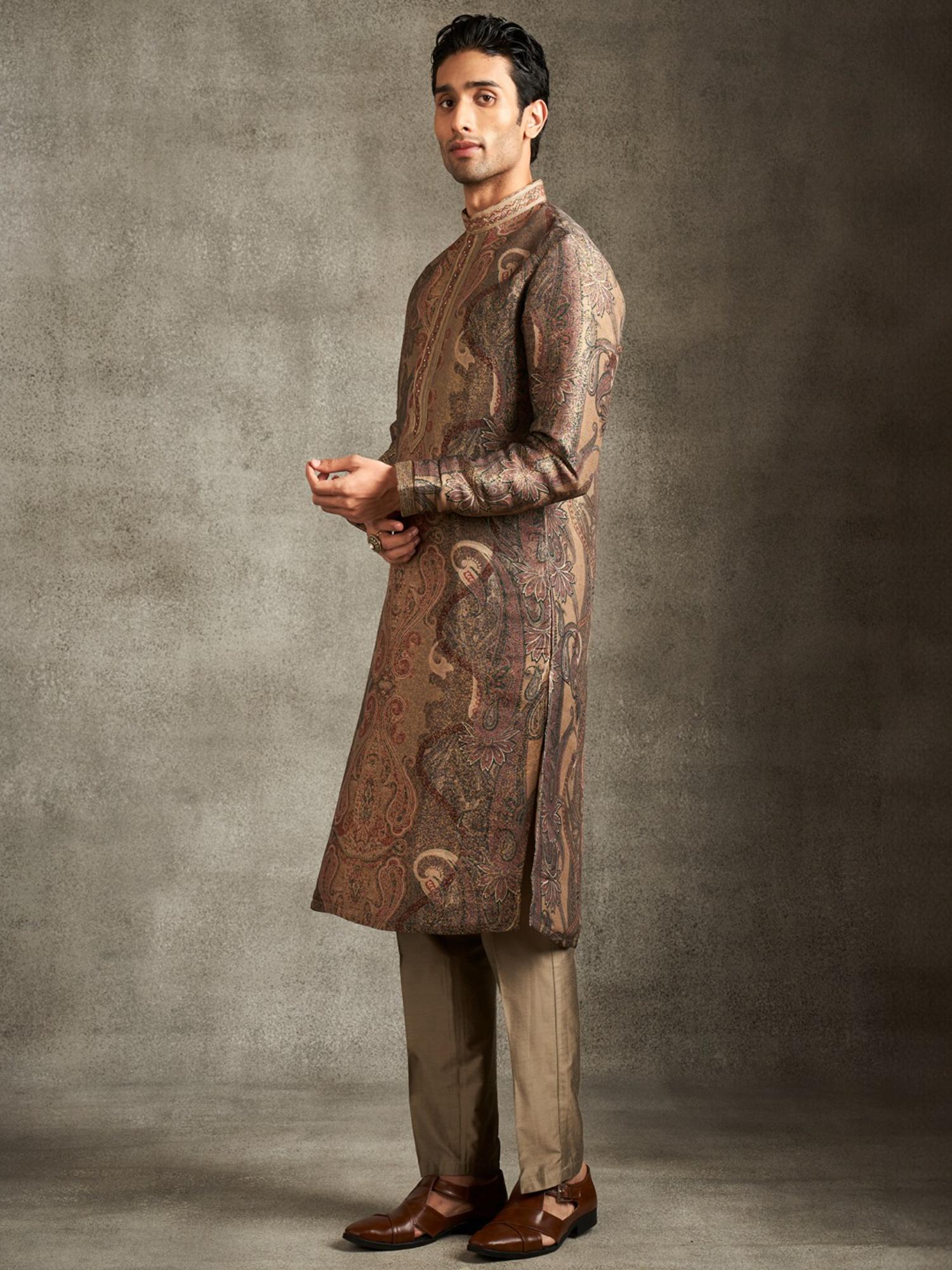 Brown Elegance Kurta with Pant