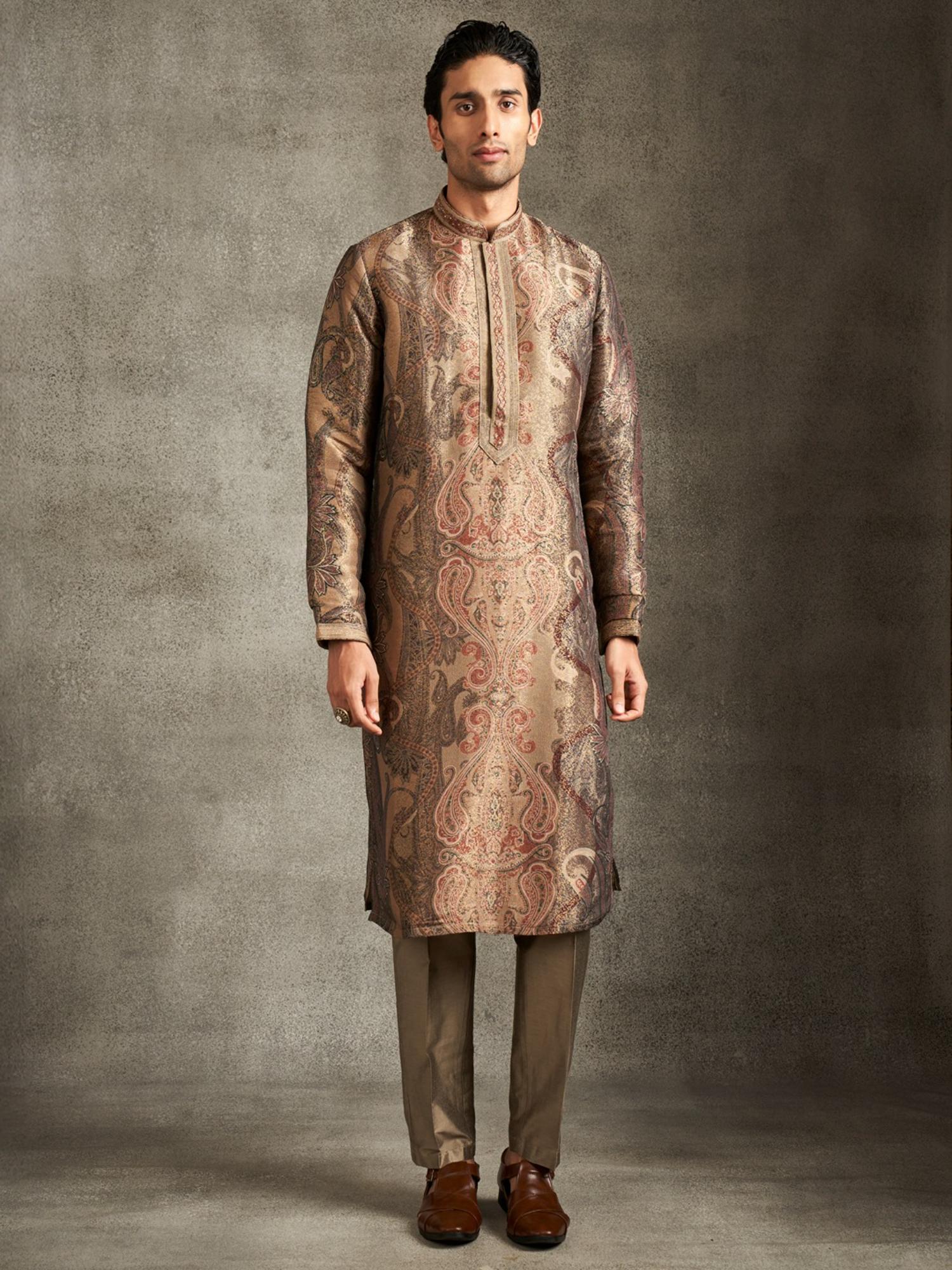 Brown Elegance Kurta with Pant