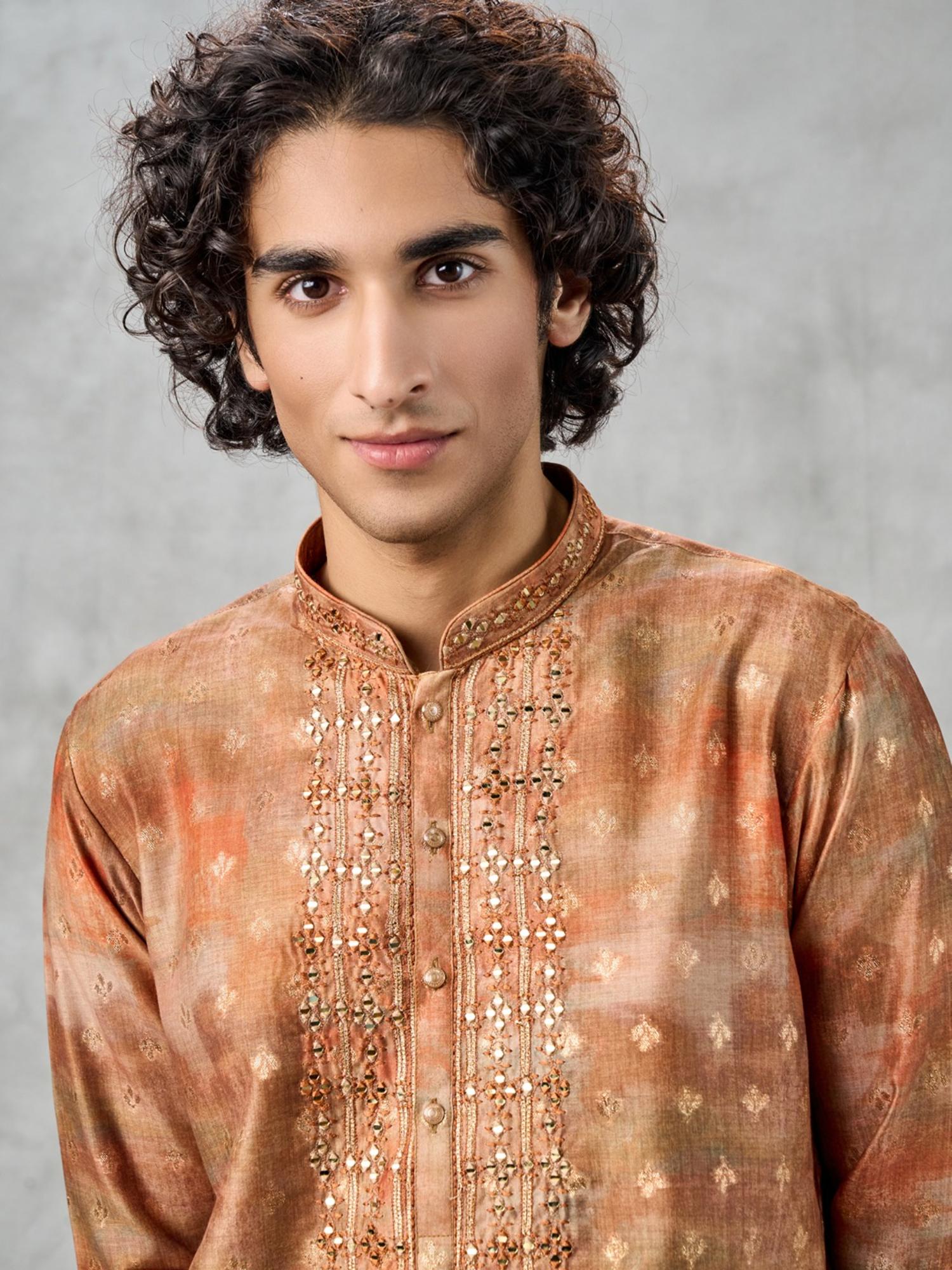 Rust Colored Sensational Kurta with Pant