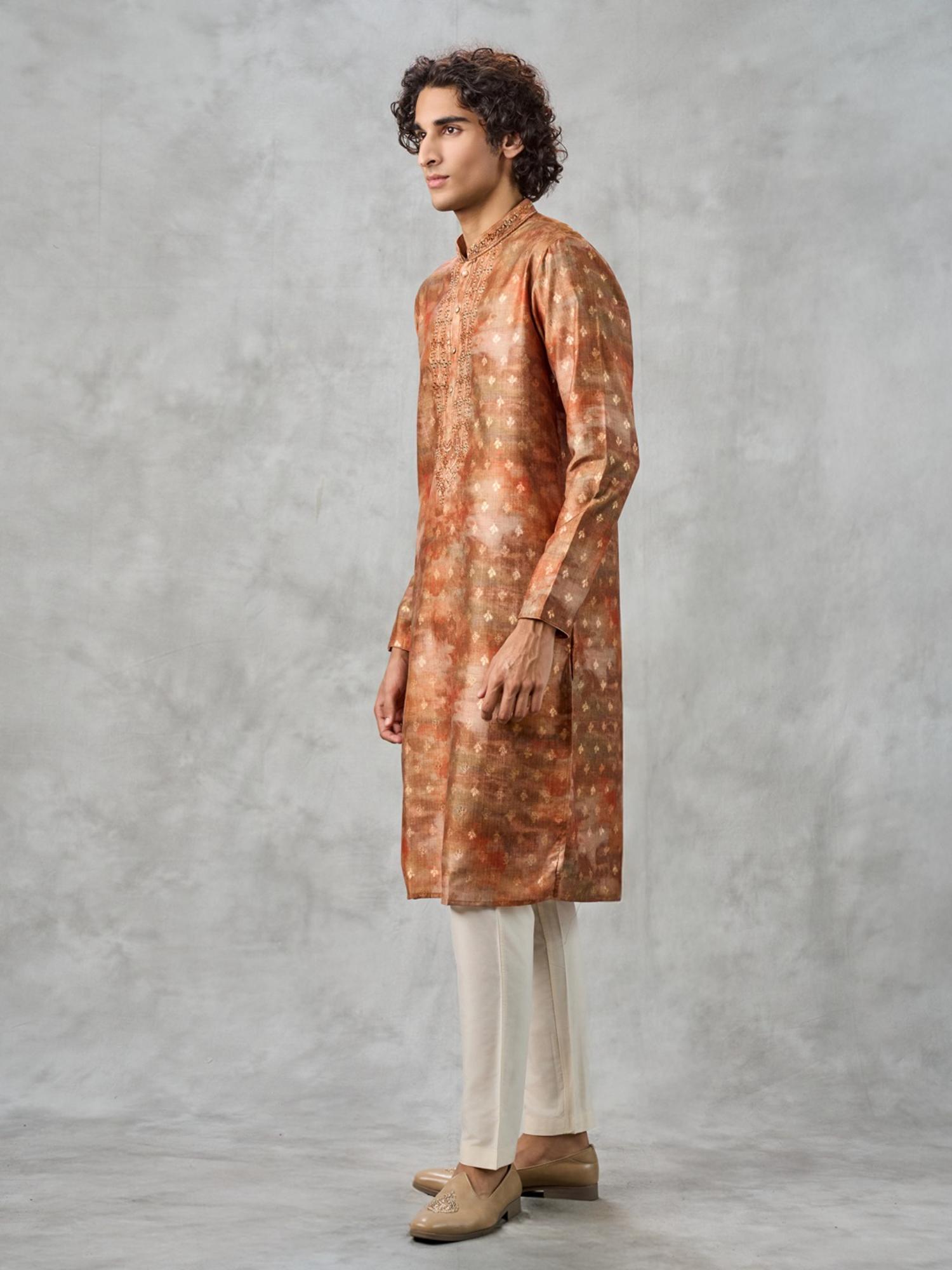 Rust Colored Sensational Kurta with Pant