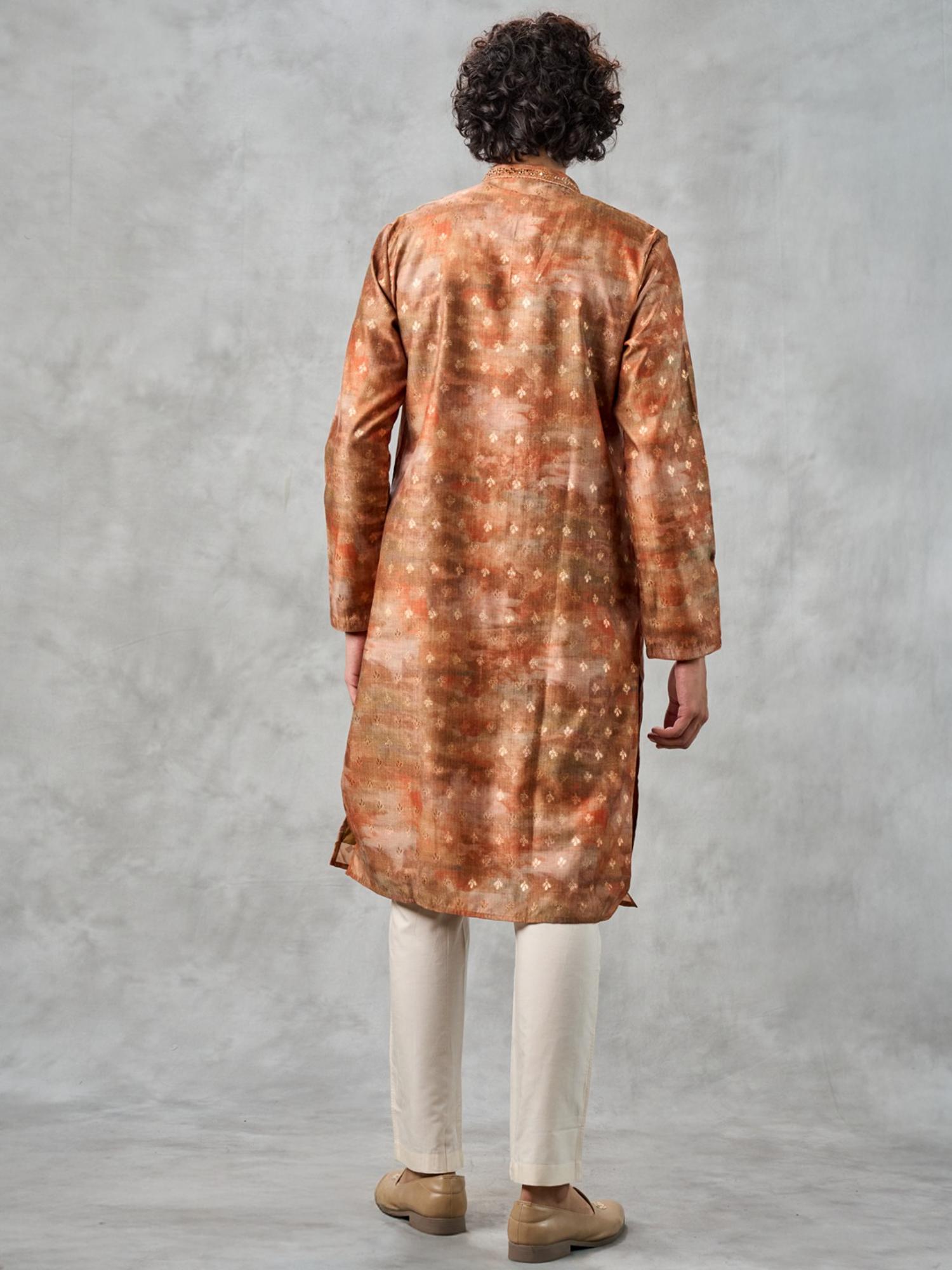 Rust Colored Sensational Kurta with Pant