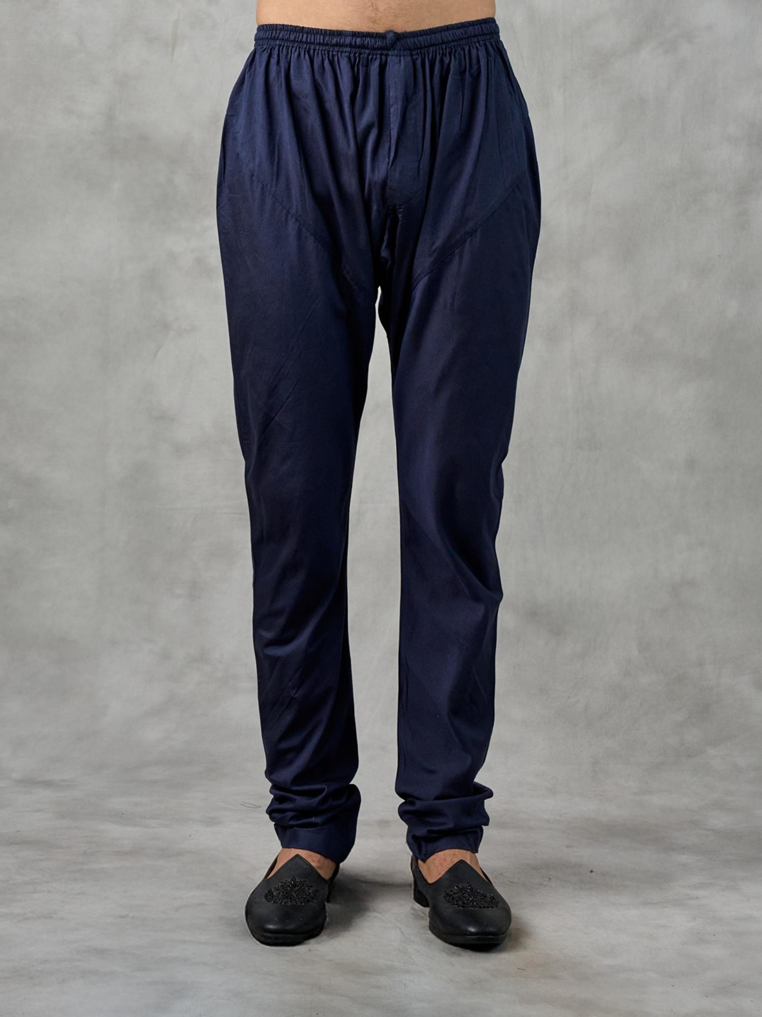Navy Blue Artistry Kurta with Churidar