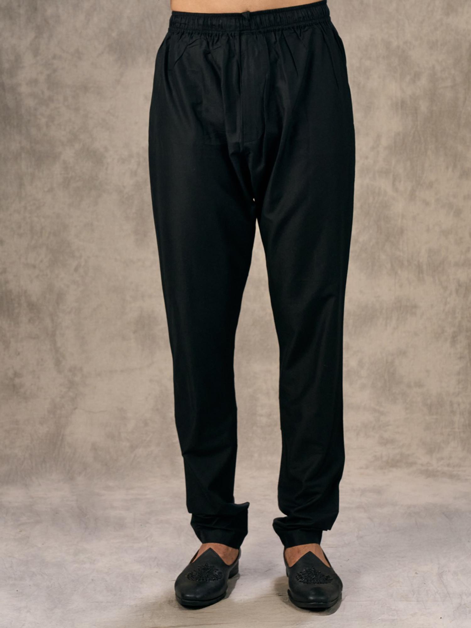 Opulent Black Kurta with Churidar