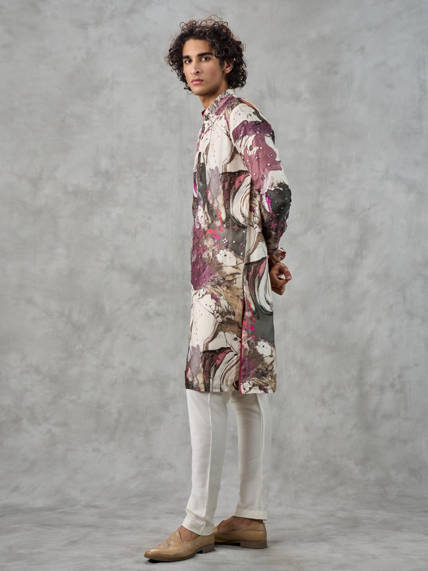 Regal Purple Charm Kurta with Pyjama