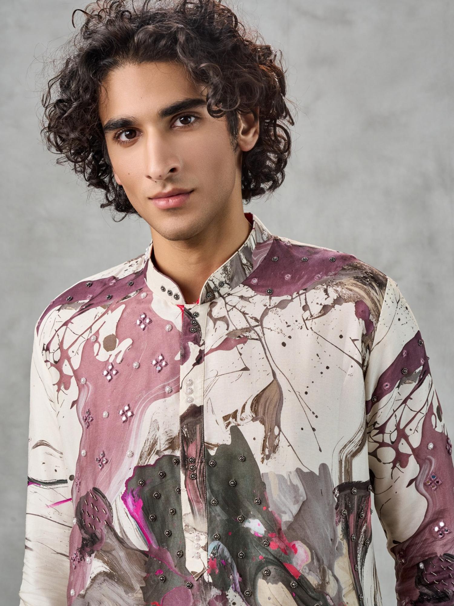 Regal Purple Charm Kurta with Pyjama