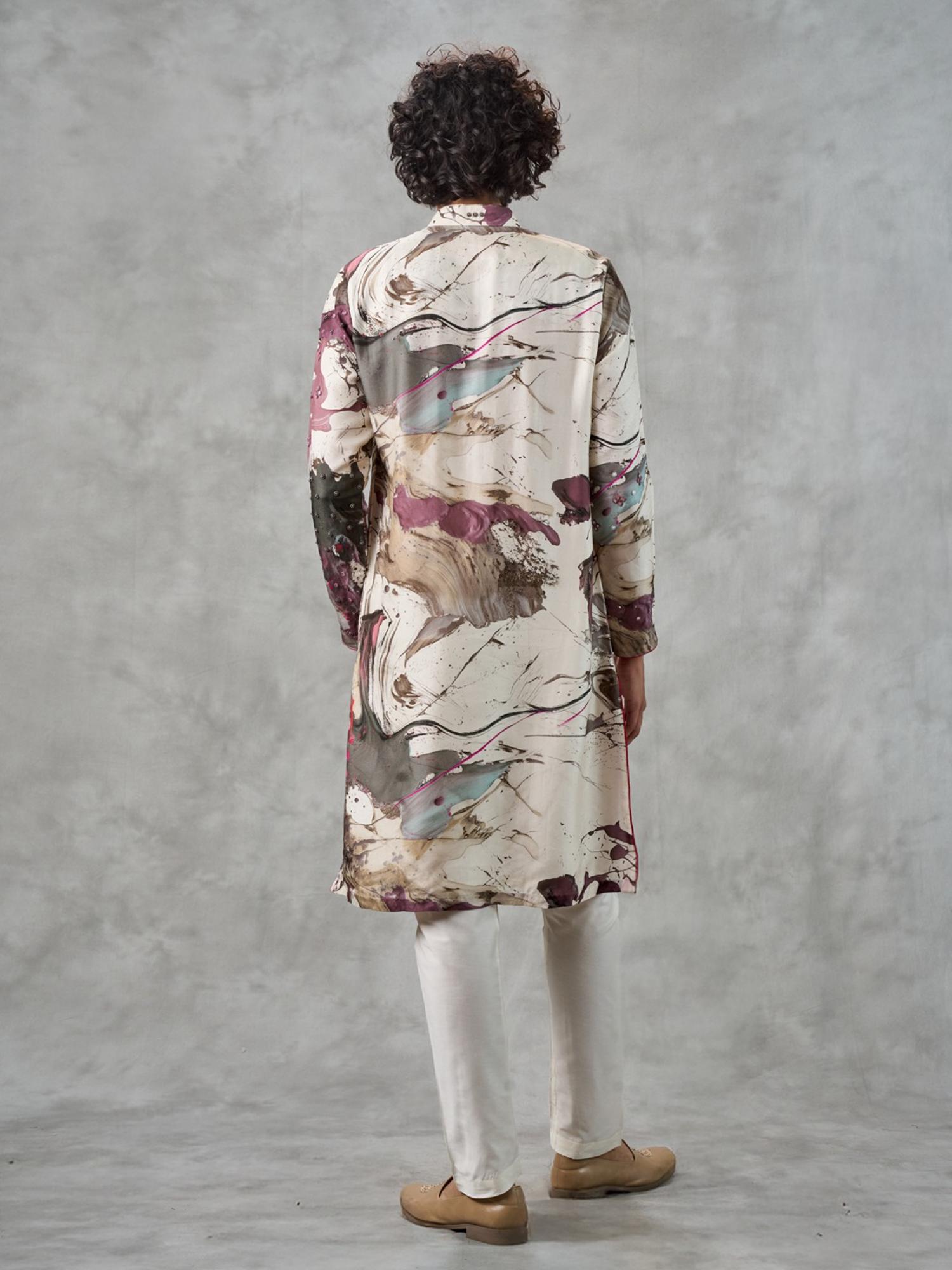 Regal Purple Charm Kurta with Pyjama