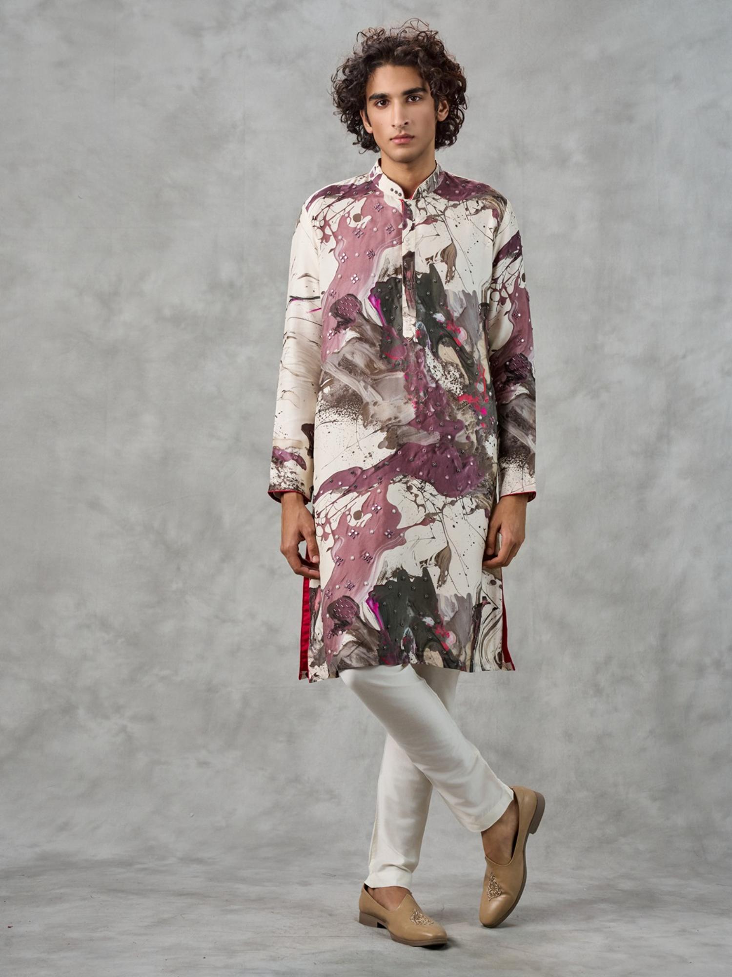 Regal Purple Charm Kurta with Pyjama