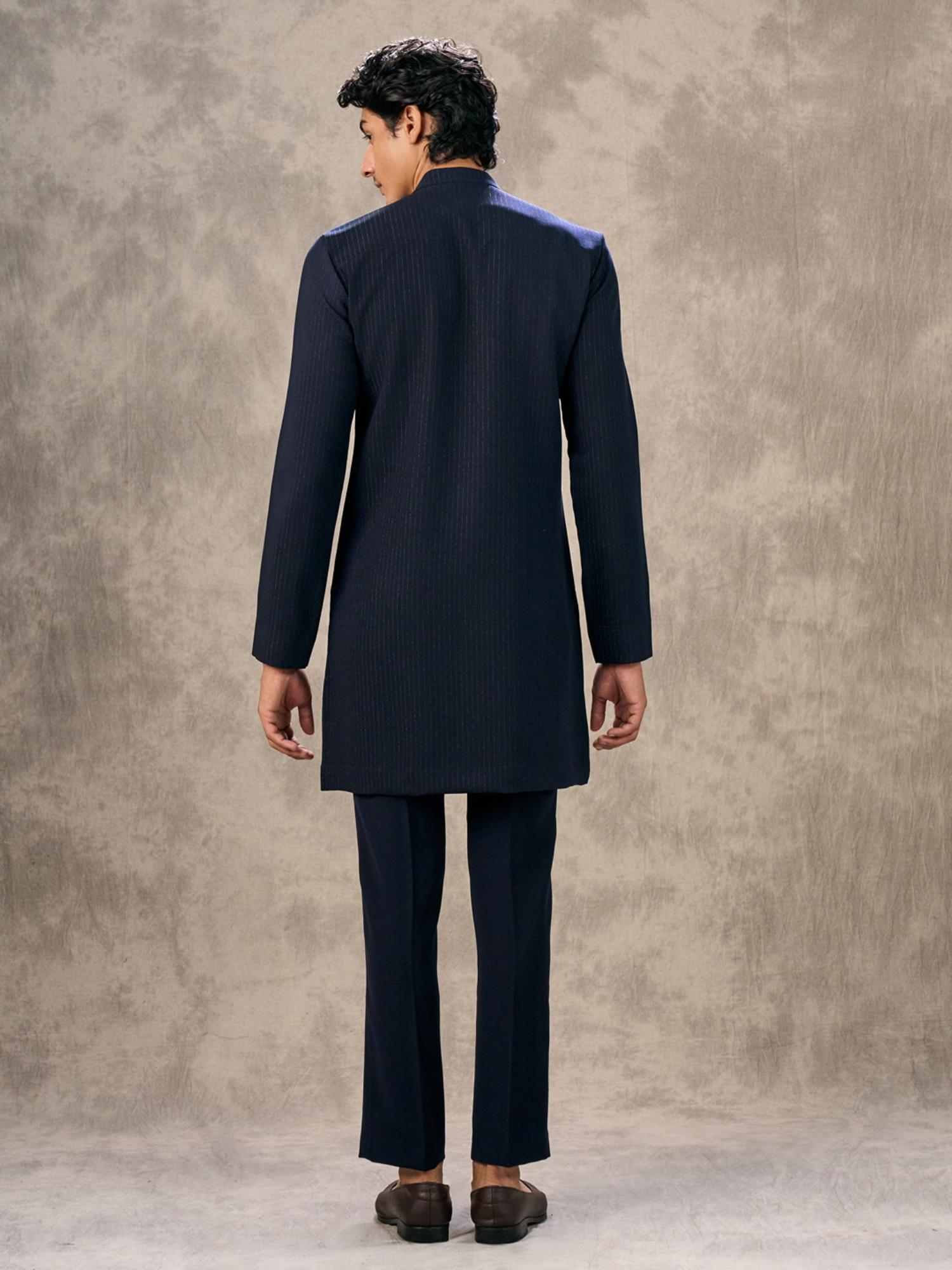 Regal Navy Blue Kurta with Pant