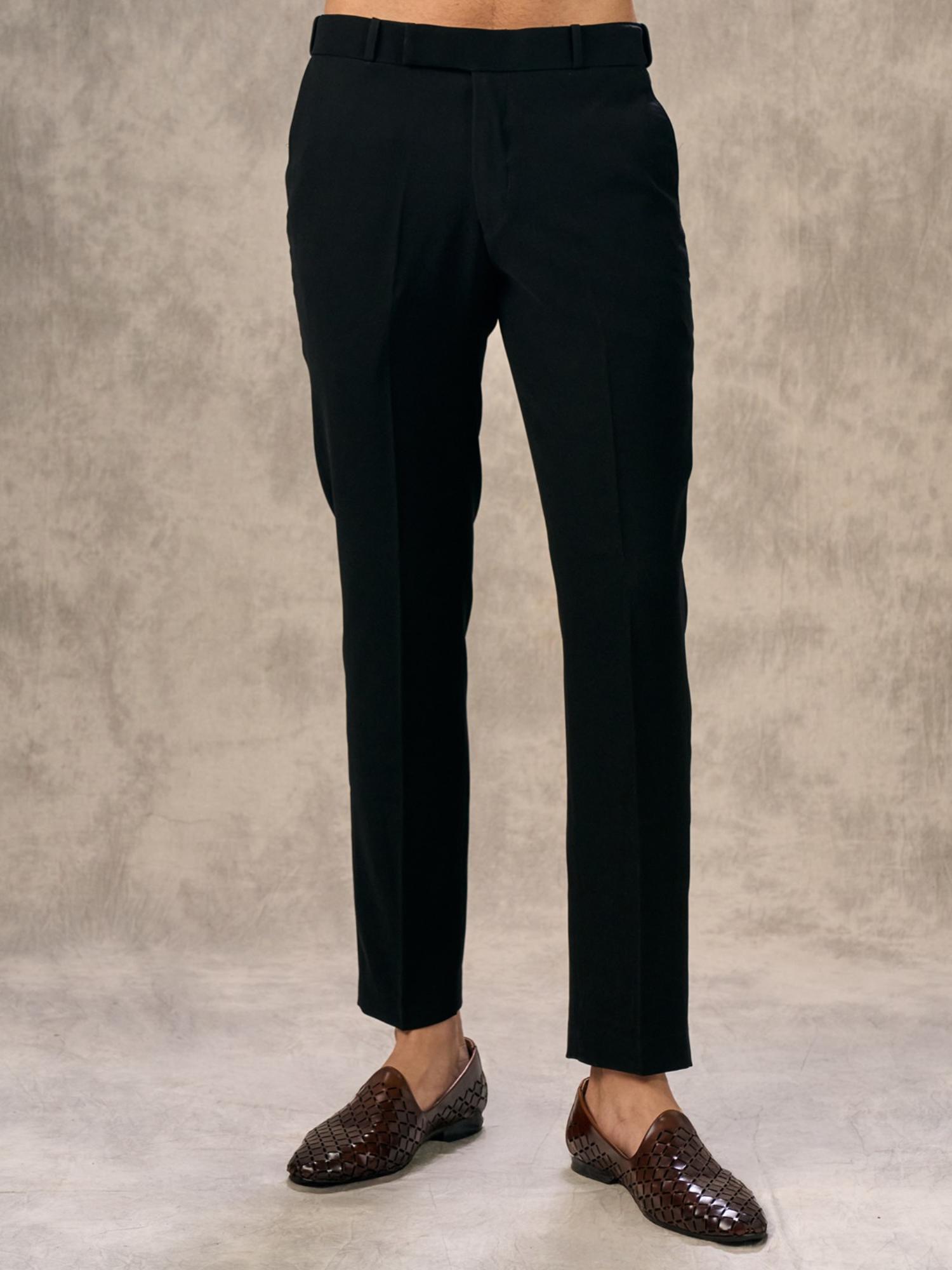 Elegant Black Knit Kurta with Pant