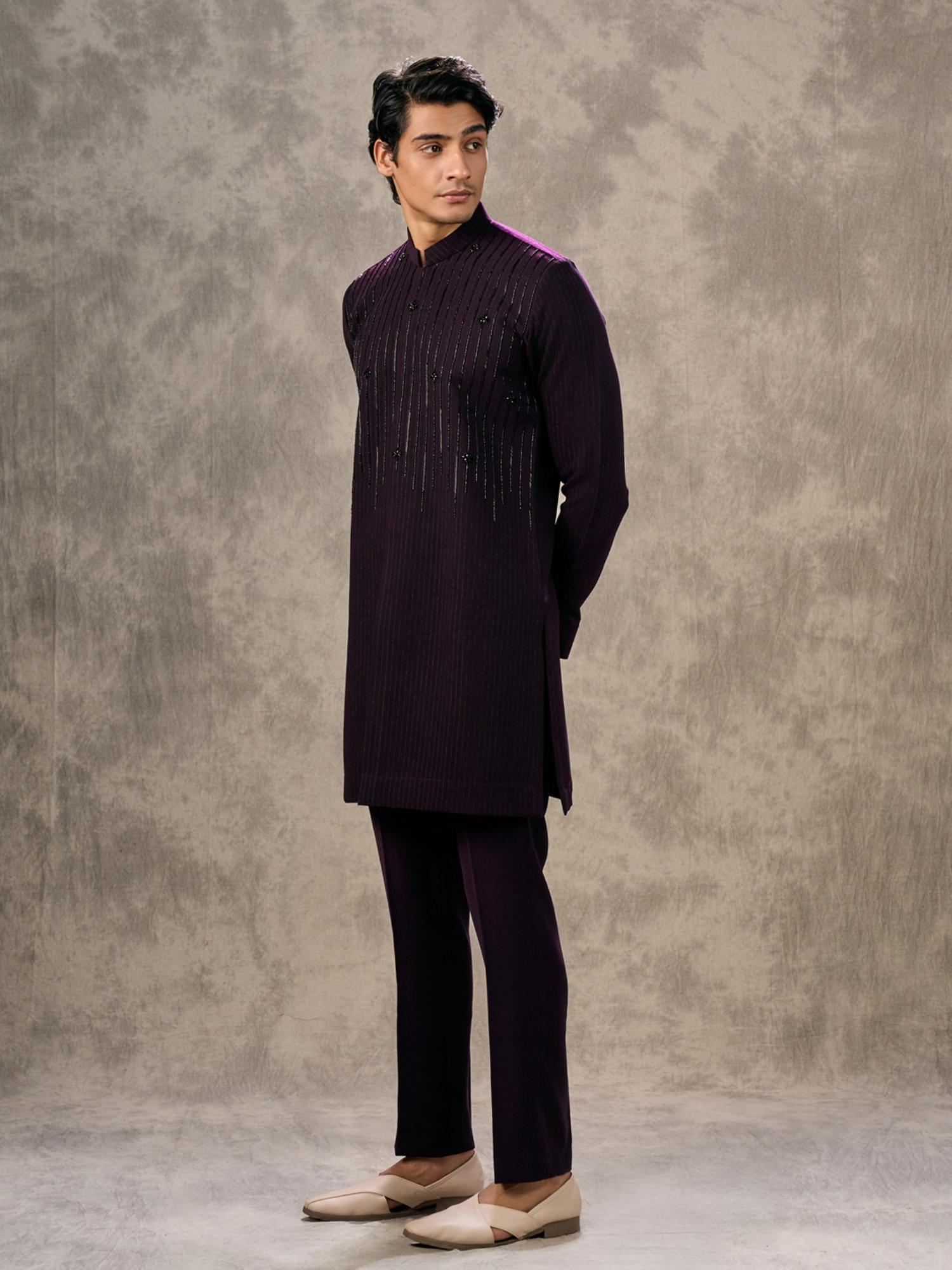 Wine Elegance Kurta with Pant