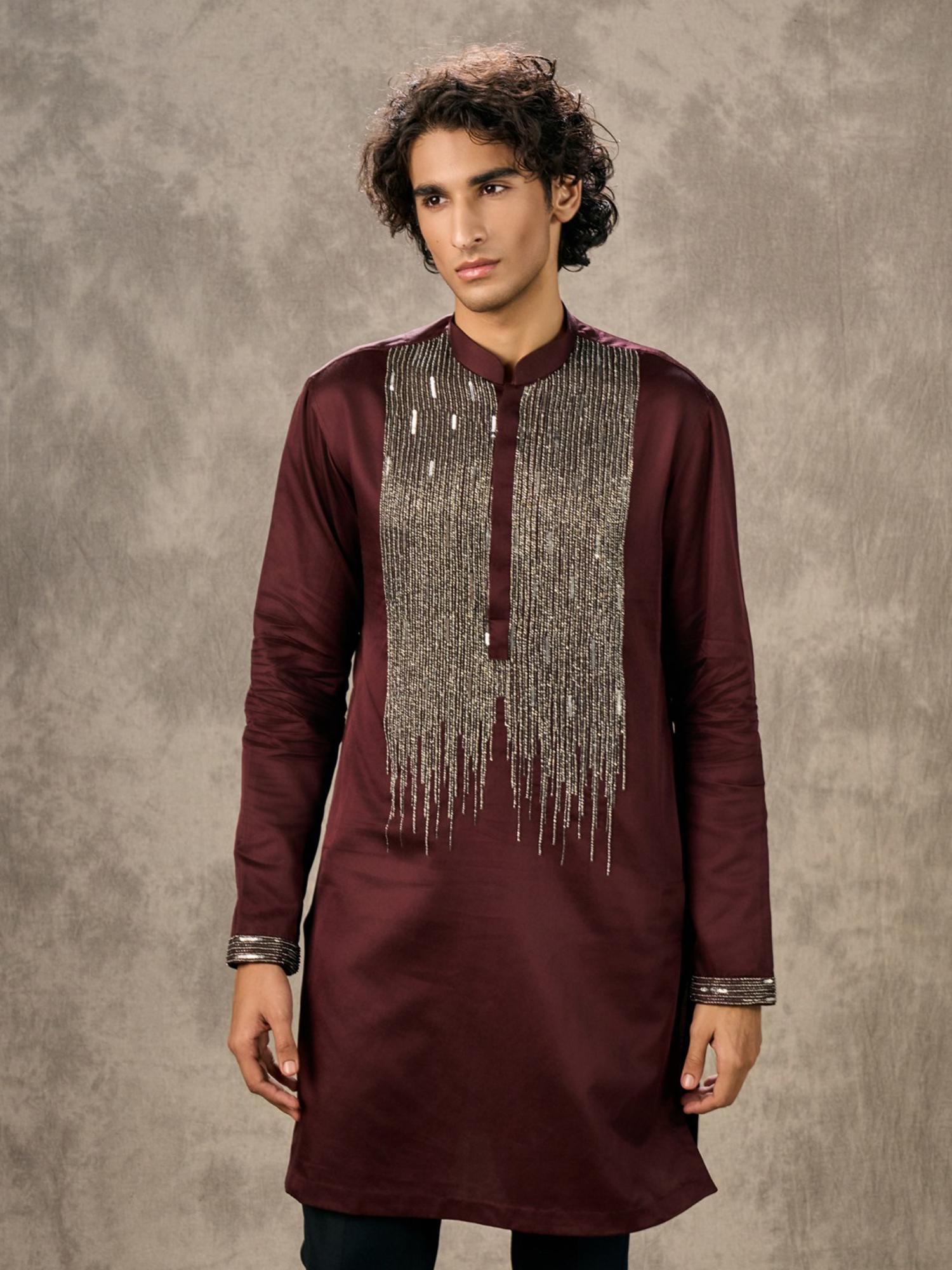Mystic Maroon Kurta with Pant