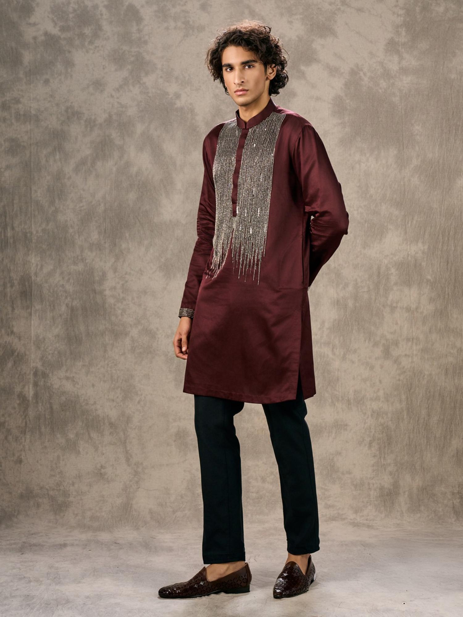 Mystic Maroon Kurta with Pant