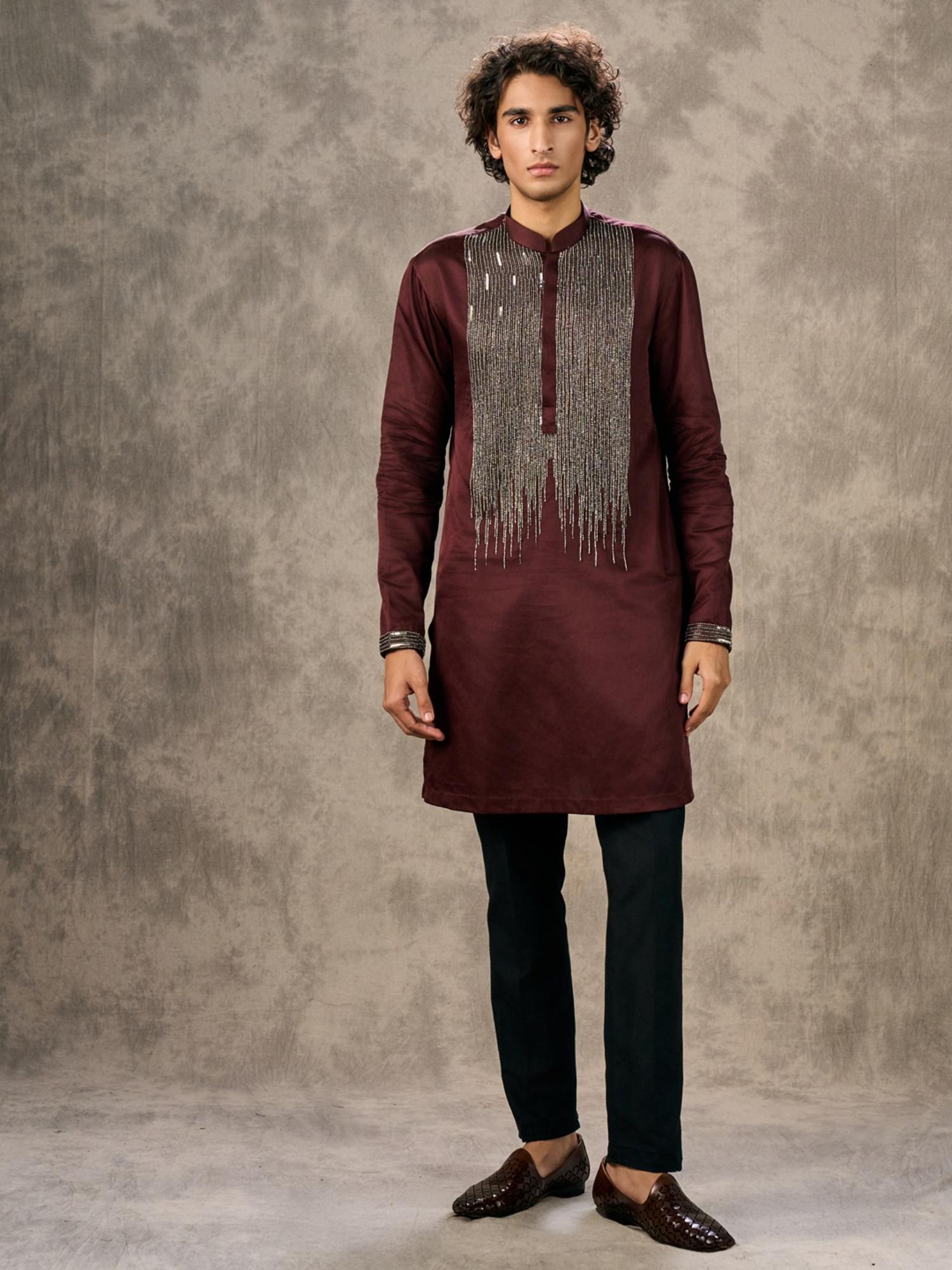 Mystic Maroon Kurta with Pant
