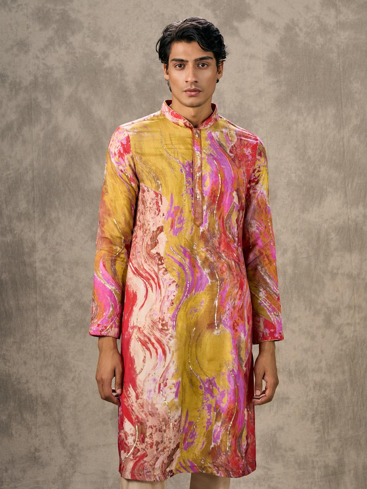 Sunkissed Multi-Color Elegance Kurta with Pant