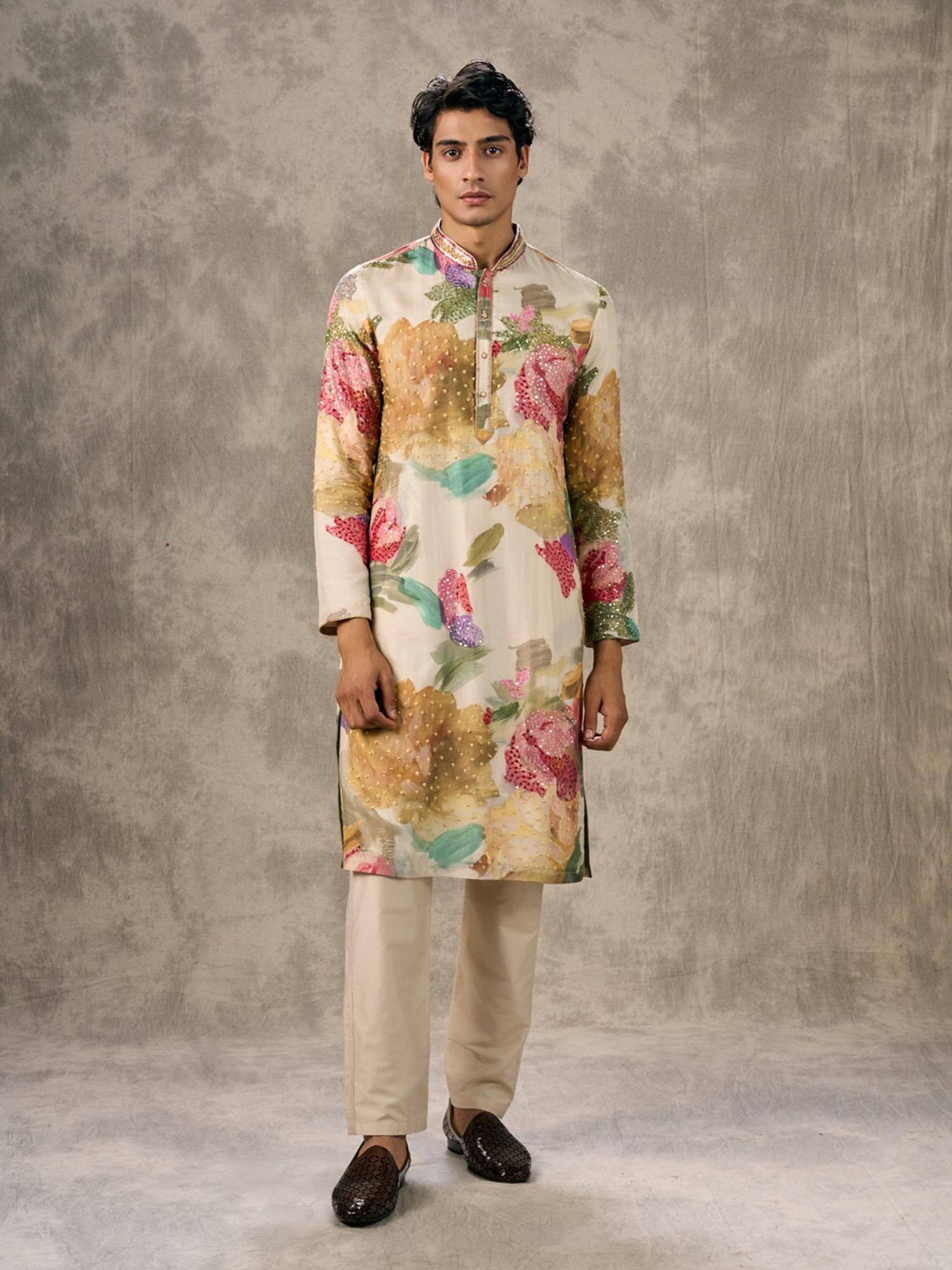 Elegant Cream Kurta with Pant