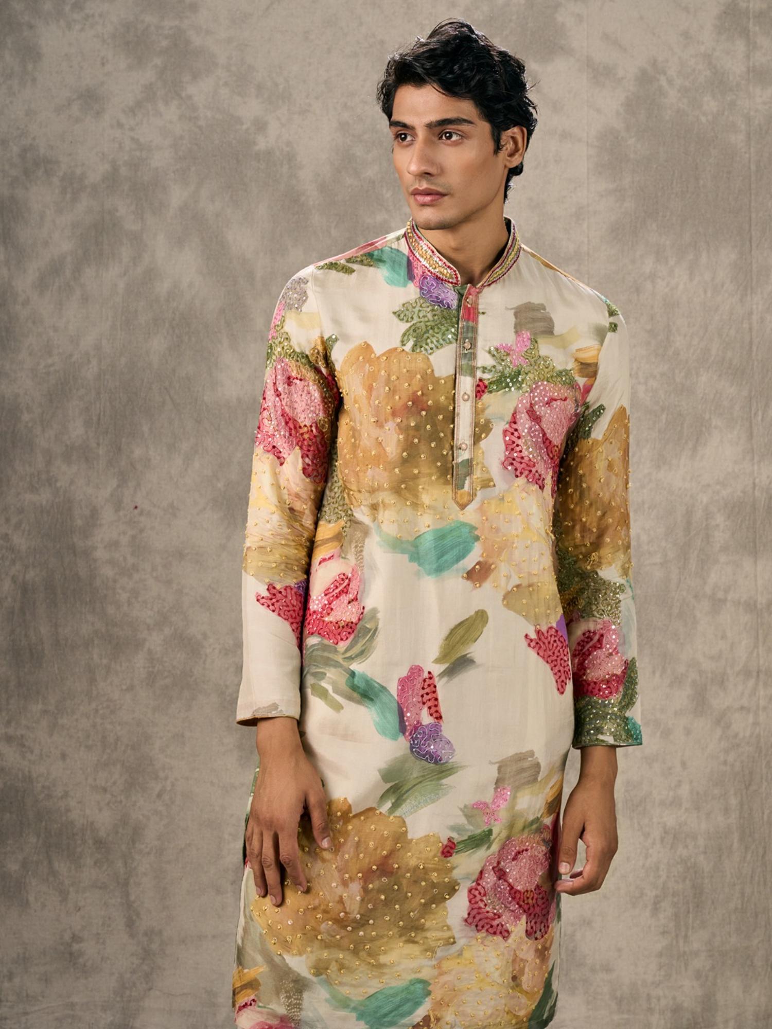 Elegant Cream Kurta with Pant