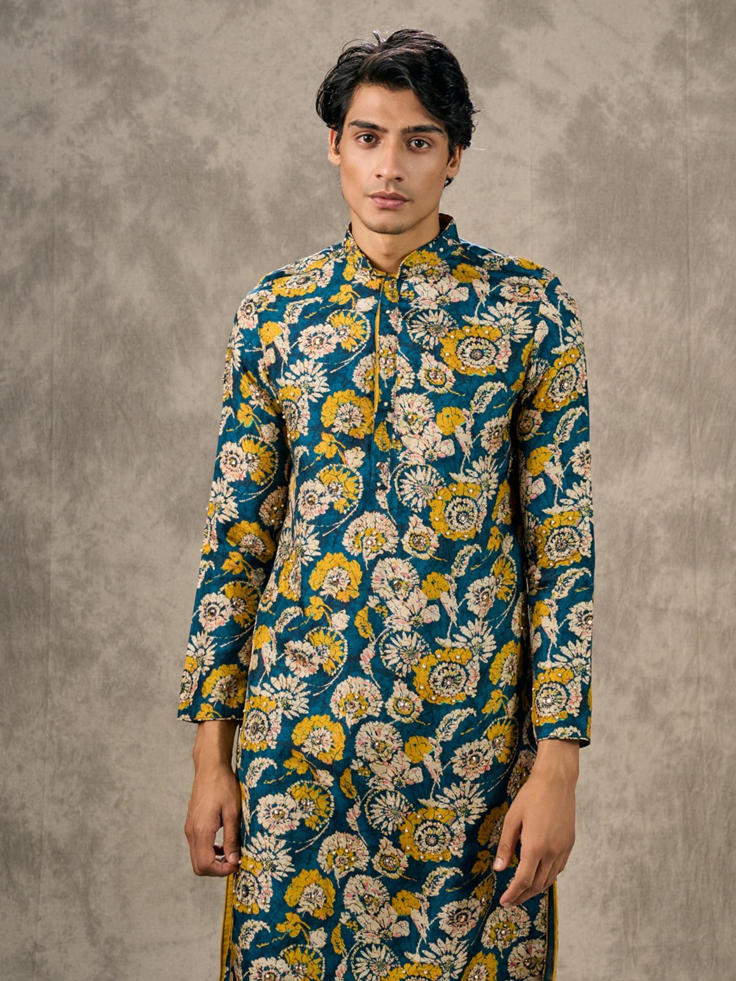 Teal Blue Elegance Kurta with Pant