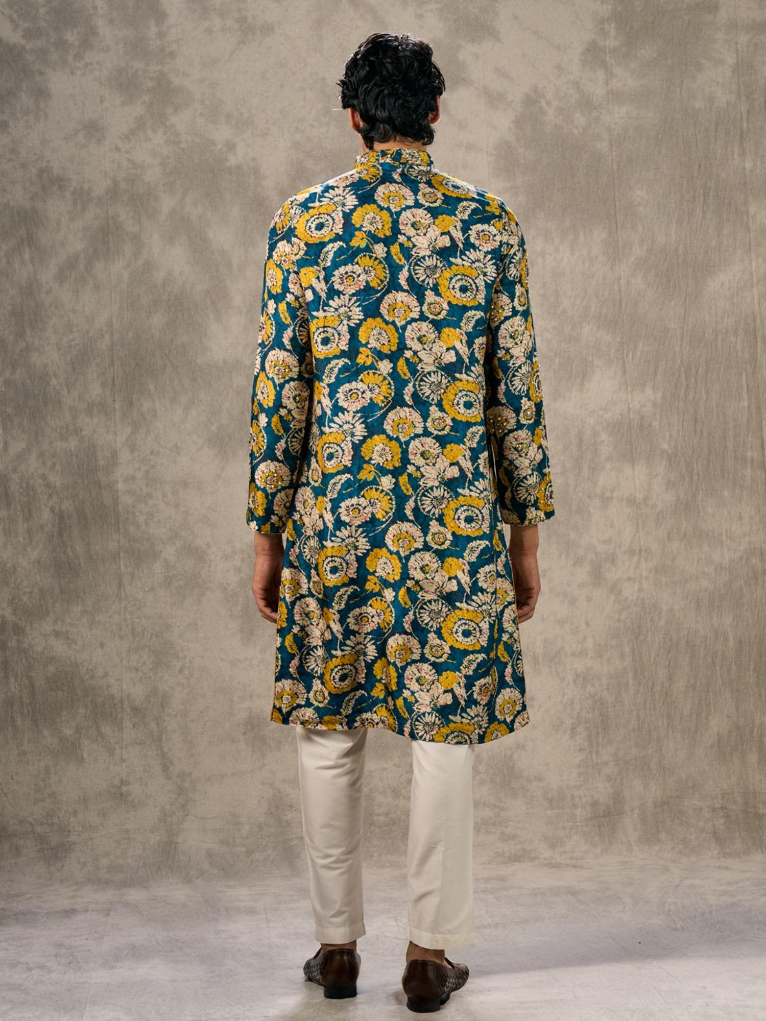 Teal Blue Elegance Kurta with Pant