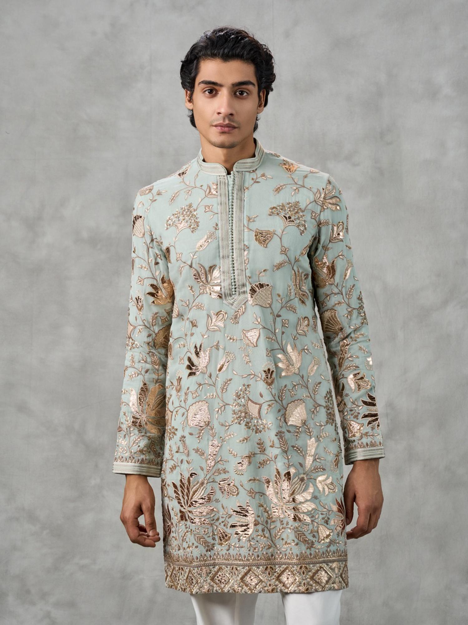 Sky Blue Elegance Kurta with Pant